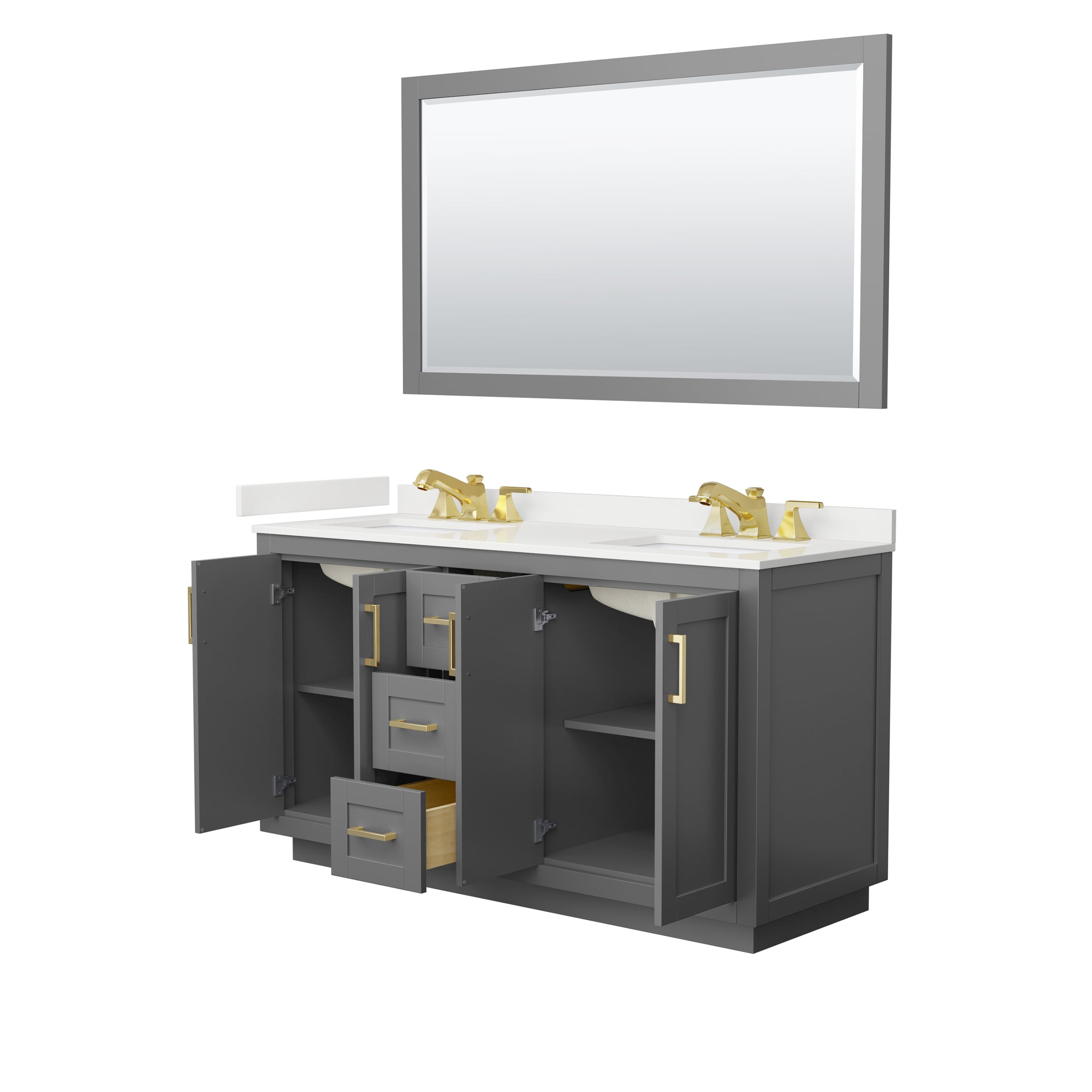 Wyndham Collection WCF292960DGGWQUS3M58 Bath-Vanity-Combo - View #3
