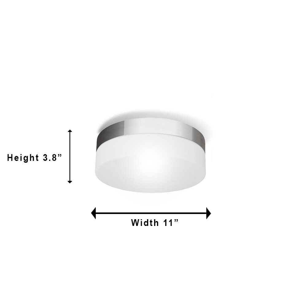 Whitfield Lighting Felix 2-Light Polished Chrome LED Flush Mount Light ...