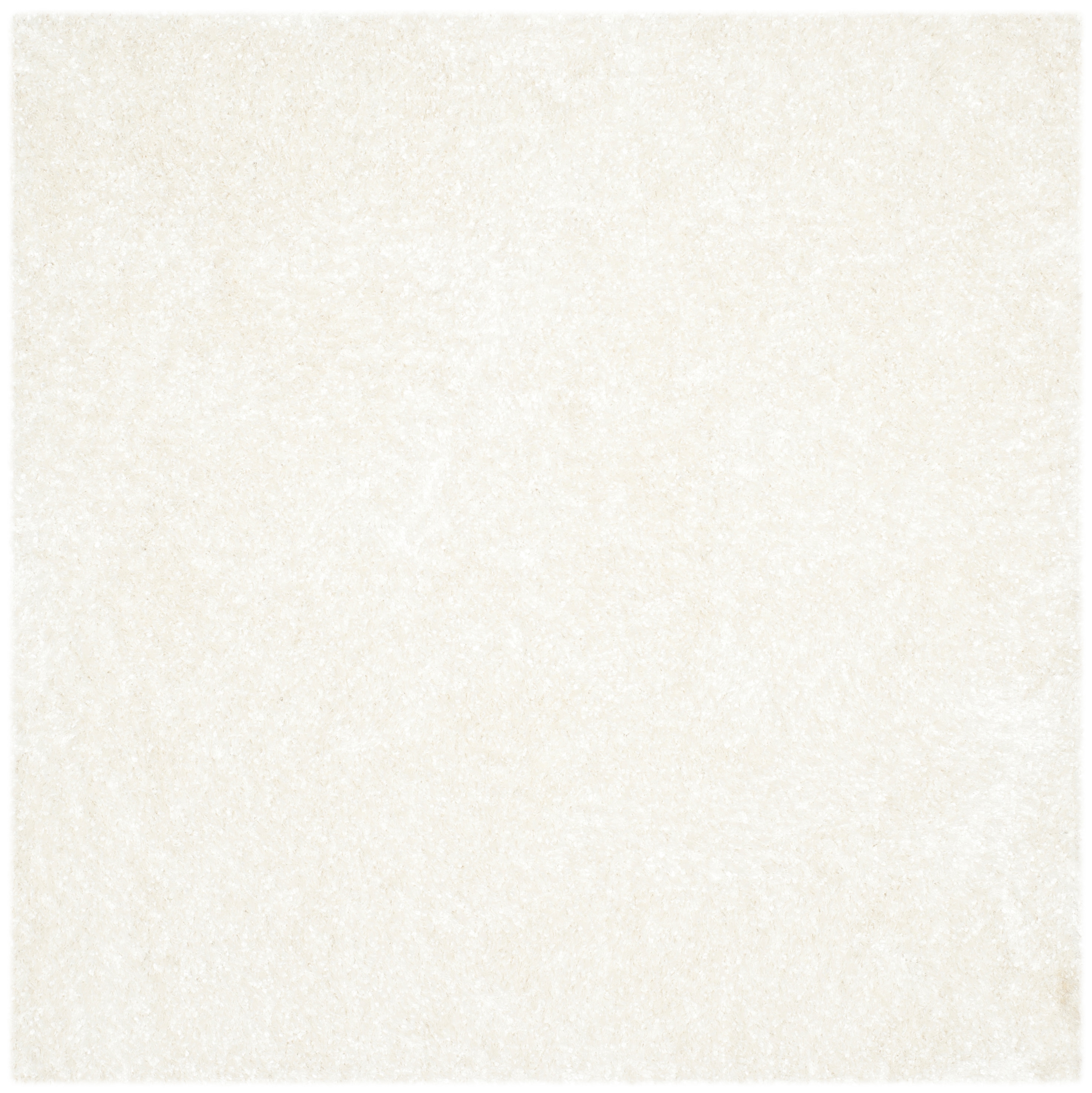 Safavieh MLS431W-7SQ Malibu Shag 7 x 7 (ft) Tufted Polyester White Square Indoor Solid Area rug