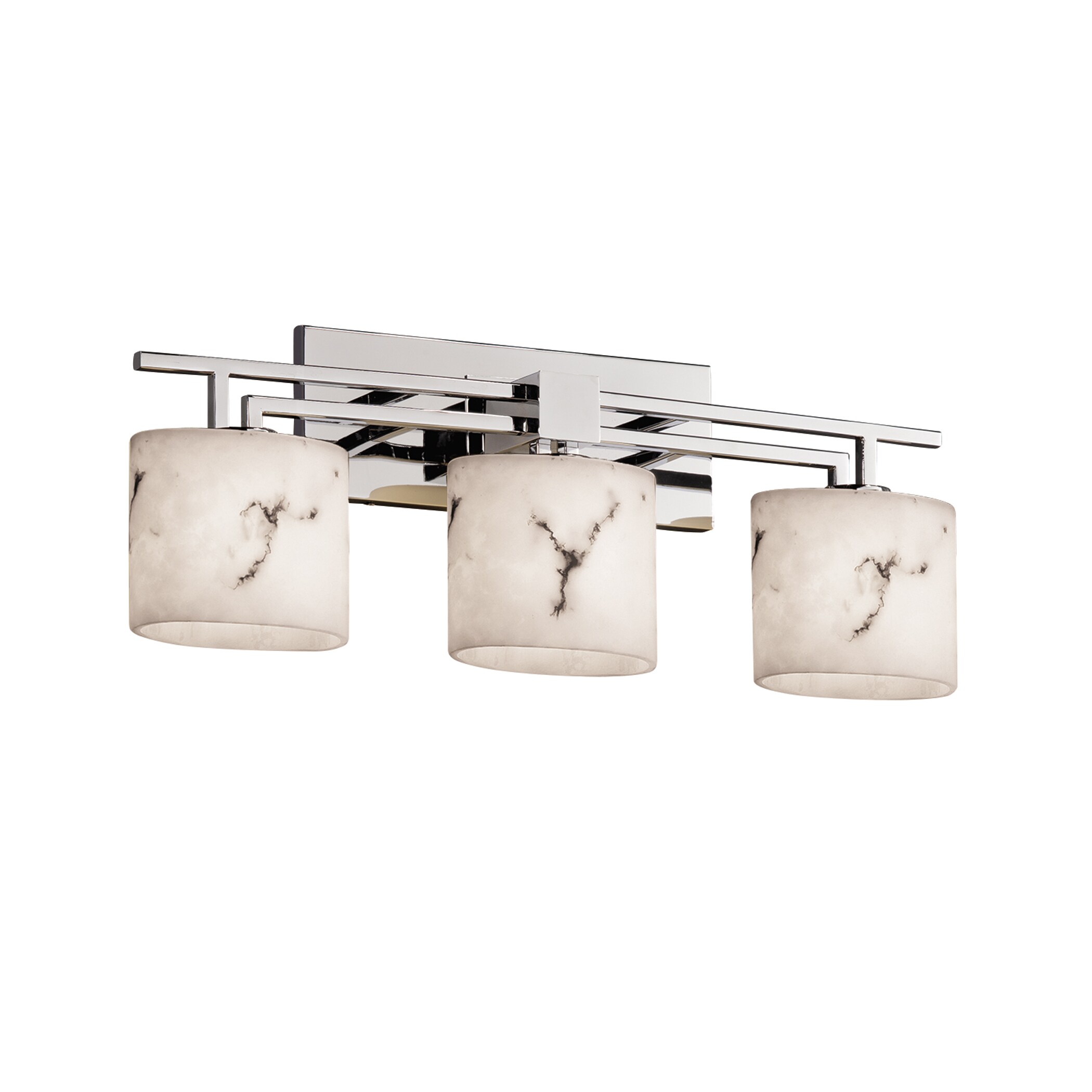 Justice Design Group FAL-8703-30-CROM LumenAria 26.5-in 3-Light Polished Chrome Transitional Vanity Light