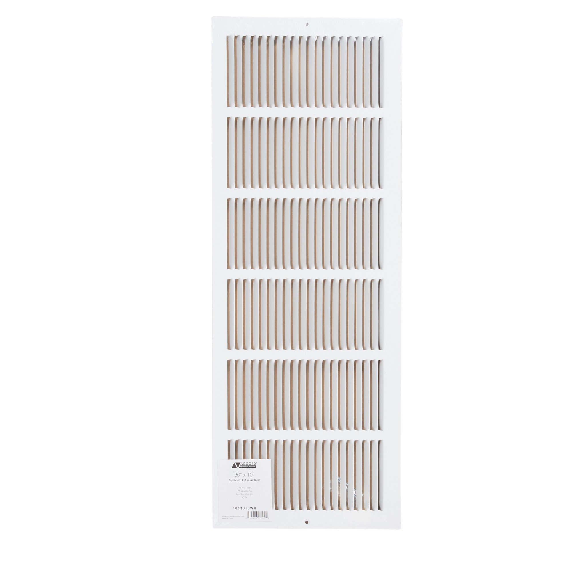Accord Ventilation 30-in x 10-in Steel White Sidewall/Ceiling Grille at ...