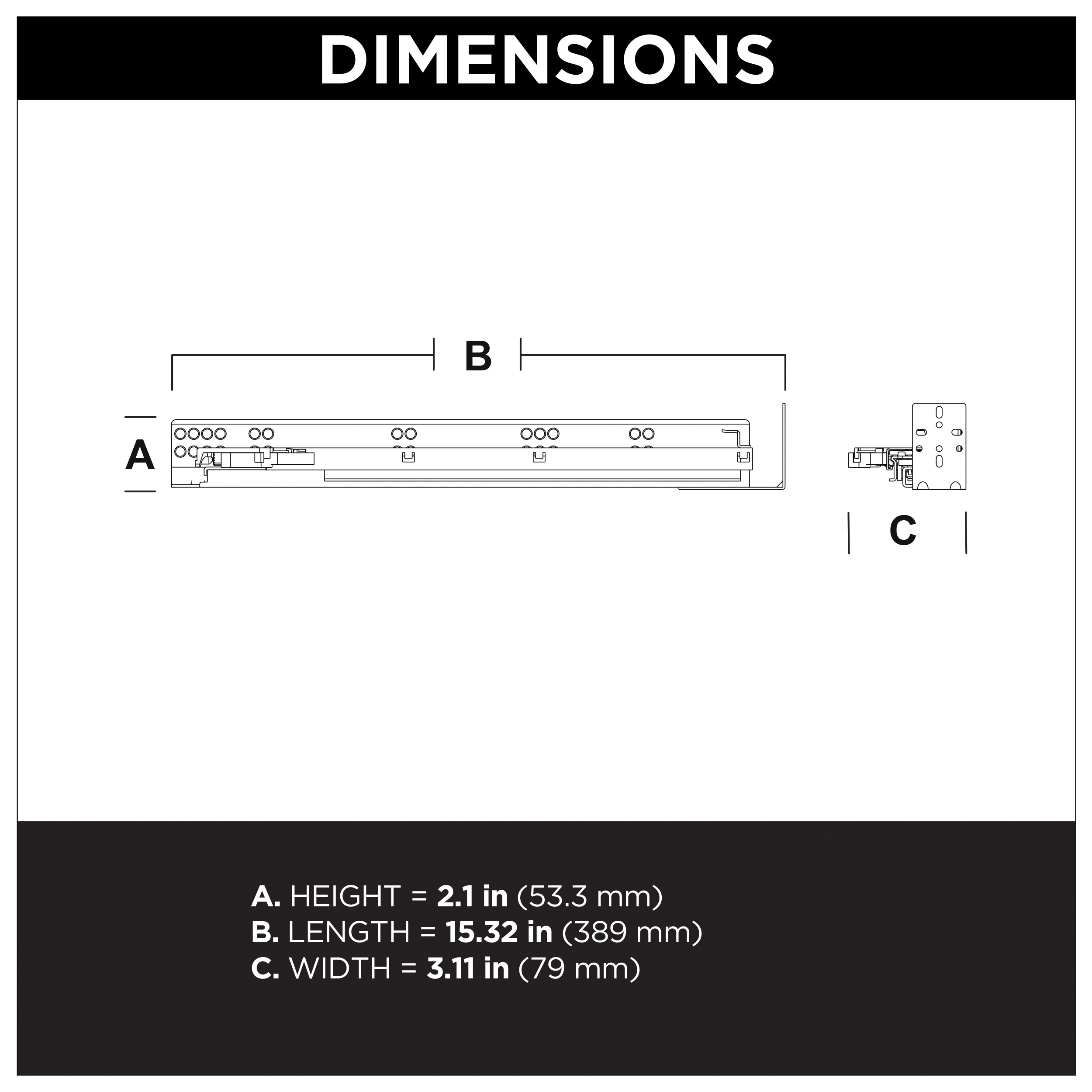 RELIABILT D96015W-ZP-W Drawer-Slides - View #5