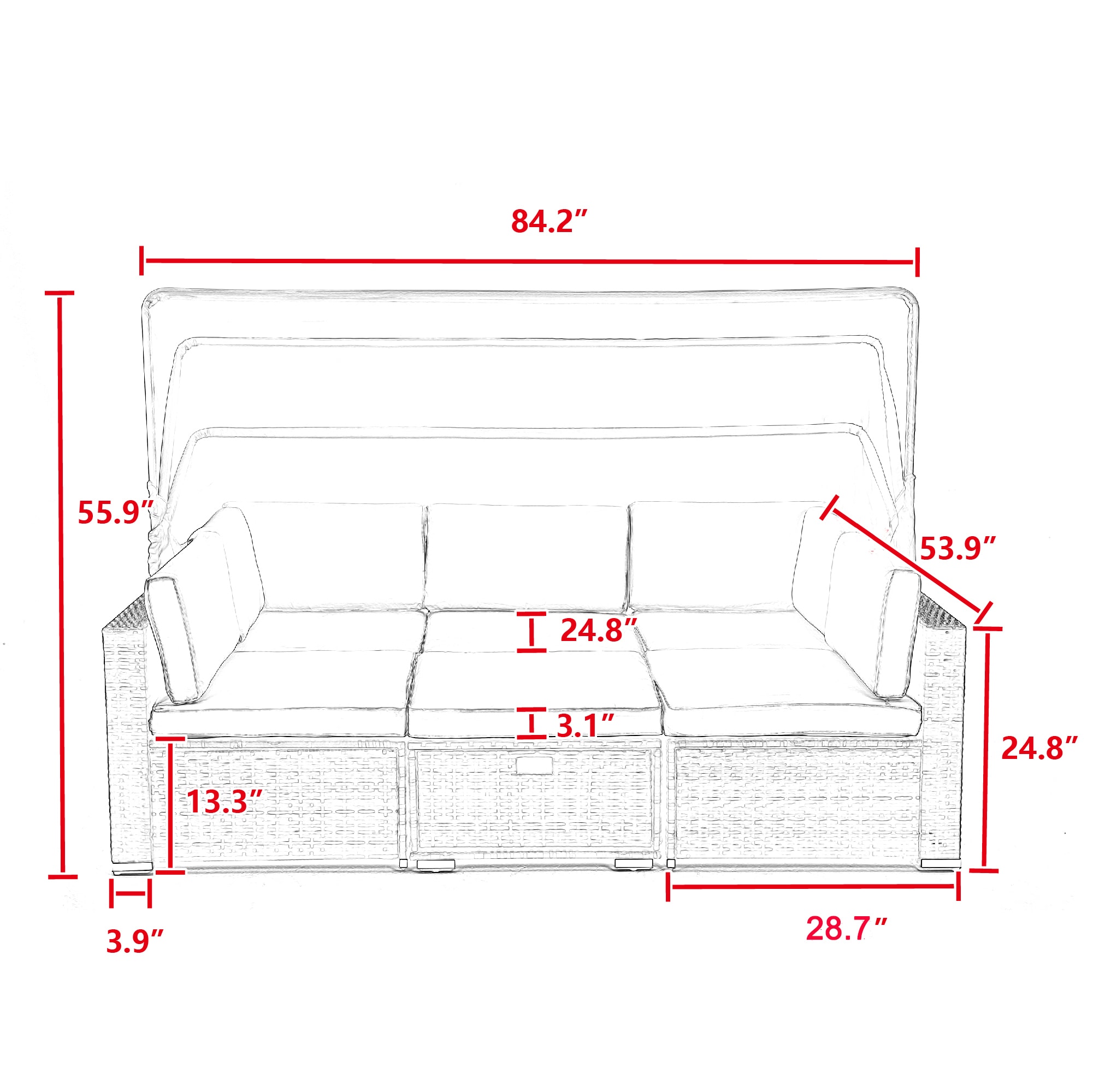 Flynama J-V-W640-S00013 Patio-Conversation-Sets - View #7