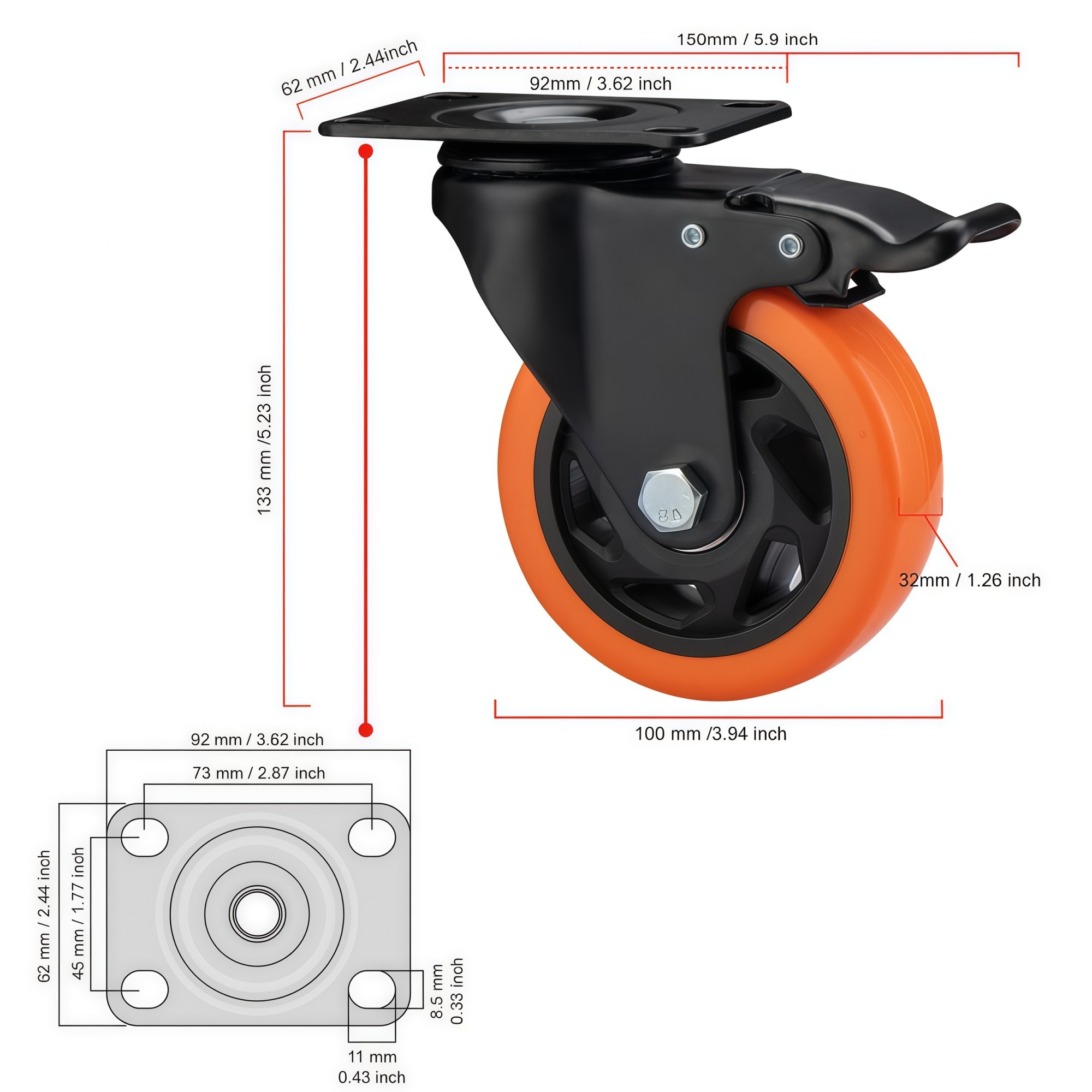 Numhew NHSEAN4255 casters - View #4