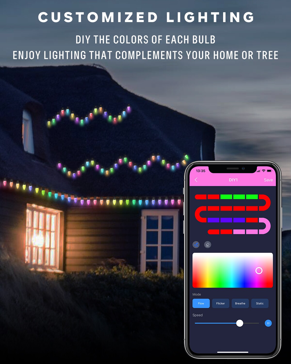 Avatar Controls 100-Count 66-ft Multi-function Multicolor LED Plug-In ...