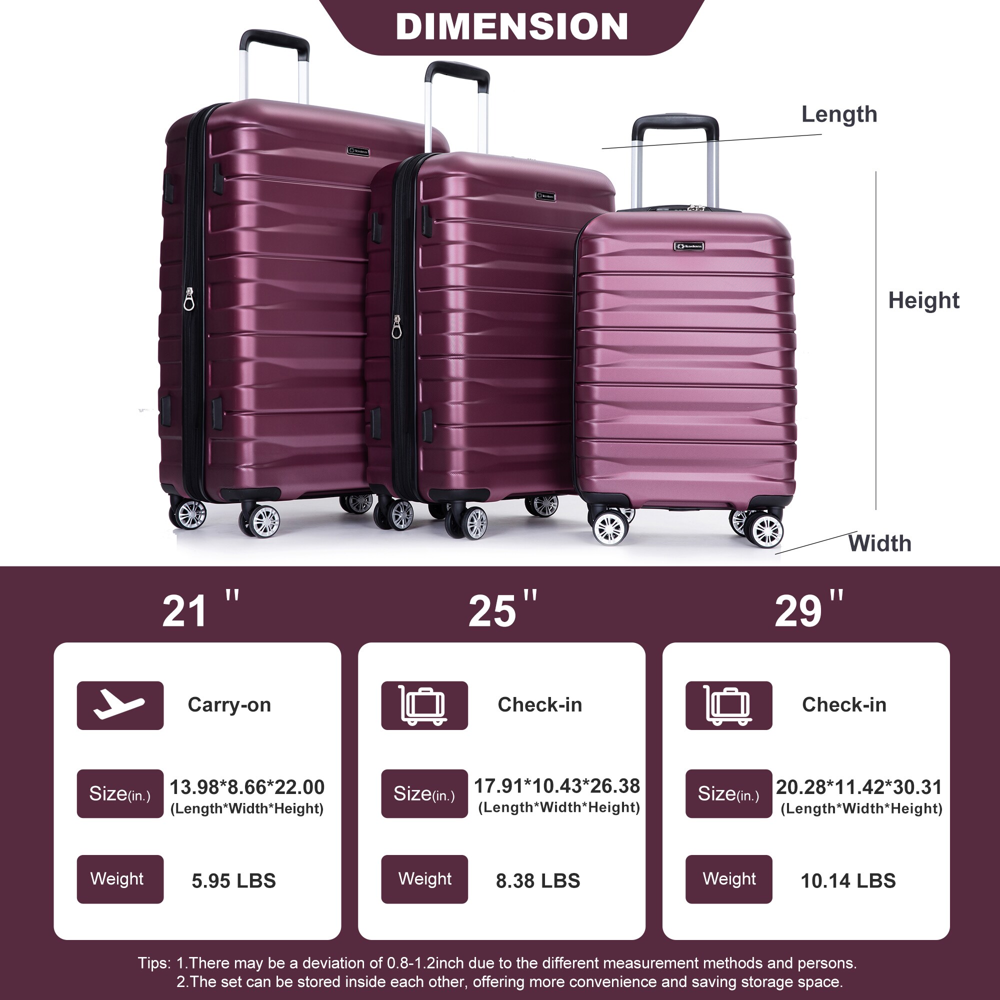 SINOFURN SYD9400020BY Luggage-And-Luggage-Sets - View #2