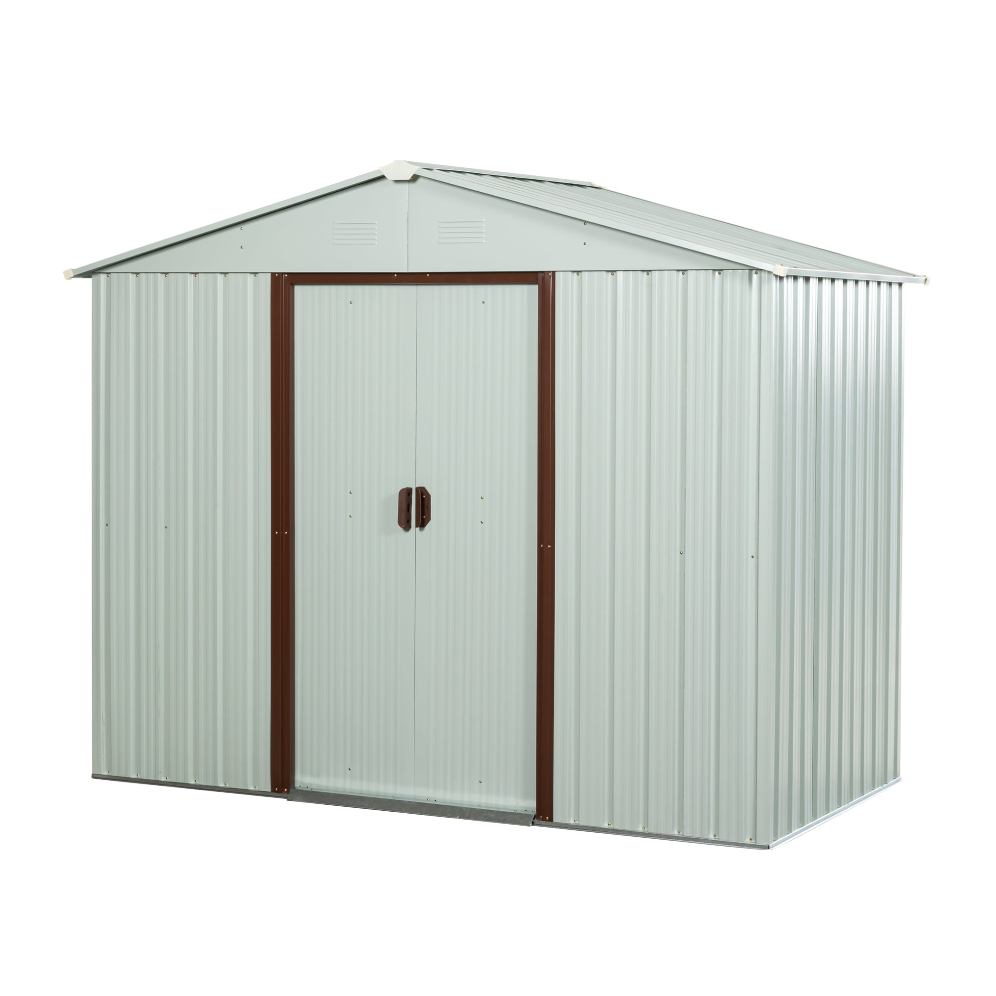 Miki Shinly 3.9-ft x 6.04-ft Metal Storage Sheds Galvanized steel Metal Storage Shed