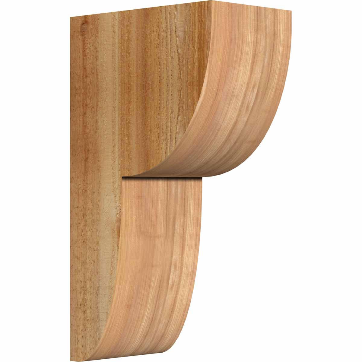 Ekena Millwork COR06X10X18CRE00RWR 6-in x 10-in x 18-in Crestline Unfinished Western red cedar Wood Paintable/Stainable Corbel