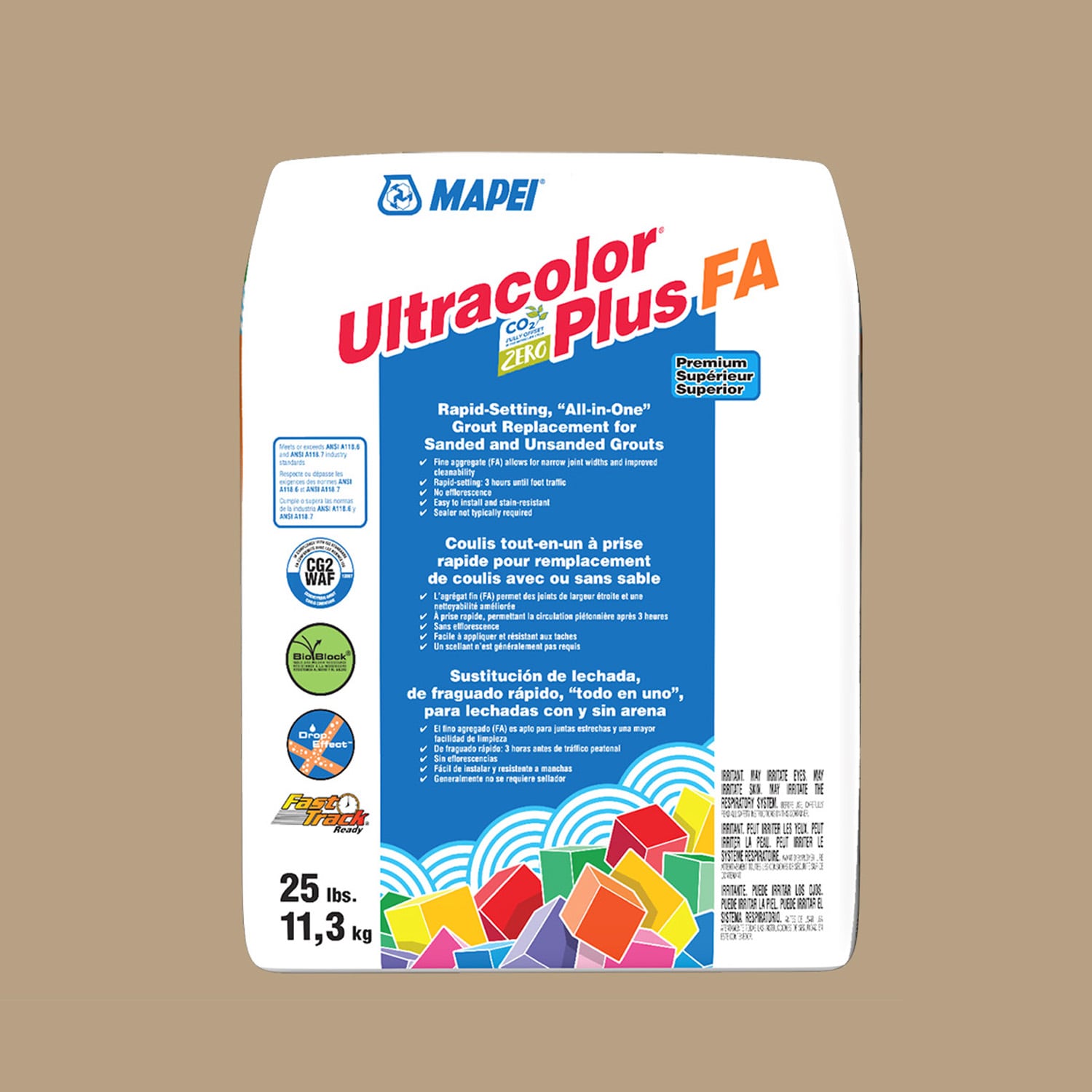 MAPEI 6BU504411 Ultracolor Plus FA Pale Umber #5044 All-in-one Grout (25-lb)