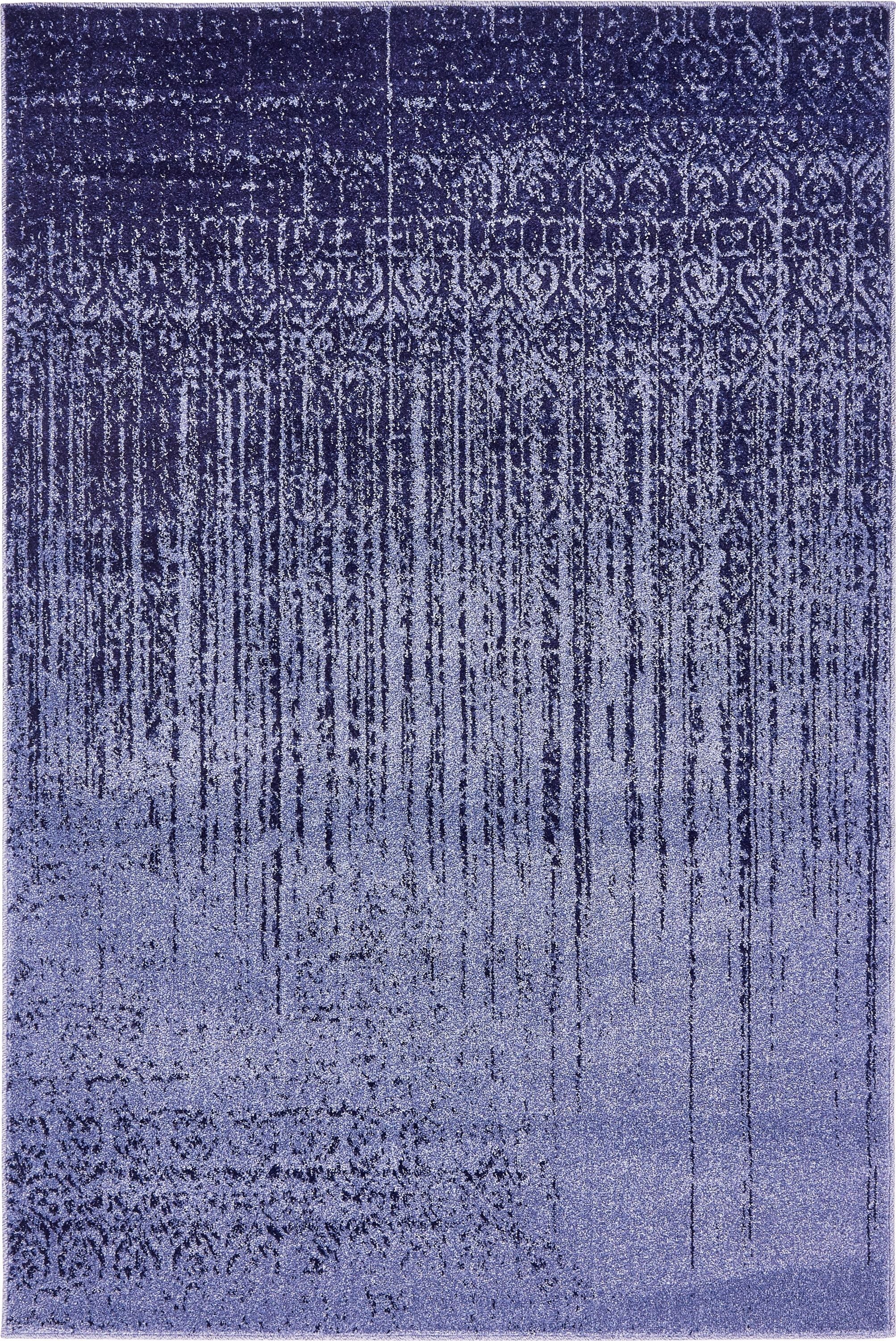 Unique Loom 3133400 Jennifer Del Mar 4 x 6 (ft) Loomed Polypropylene Blue/Navy Blue Rectangular Indoor Stripe Area rug
