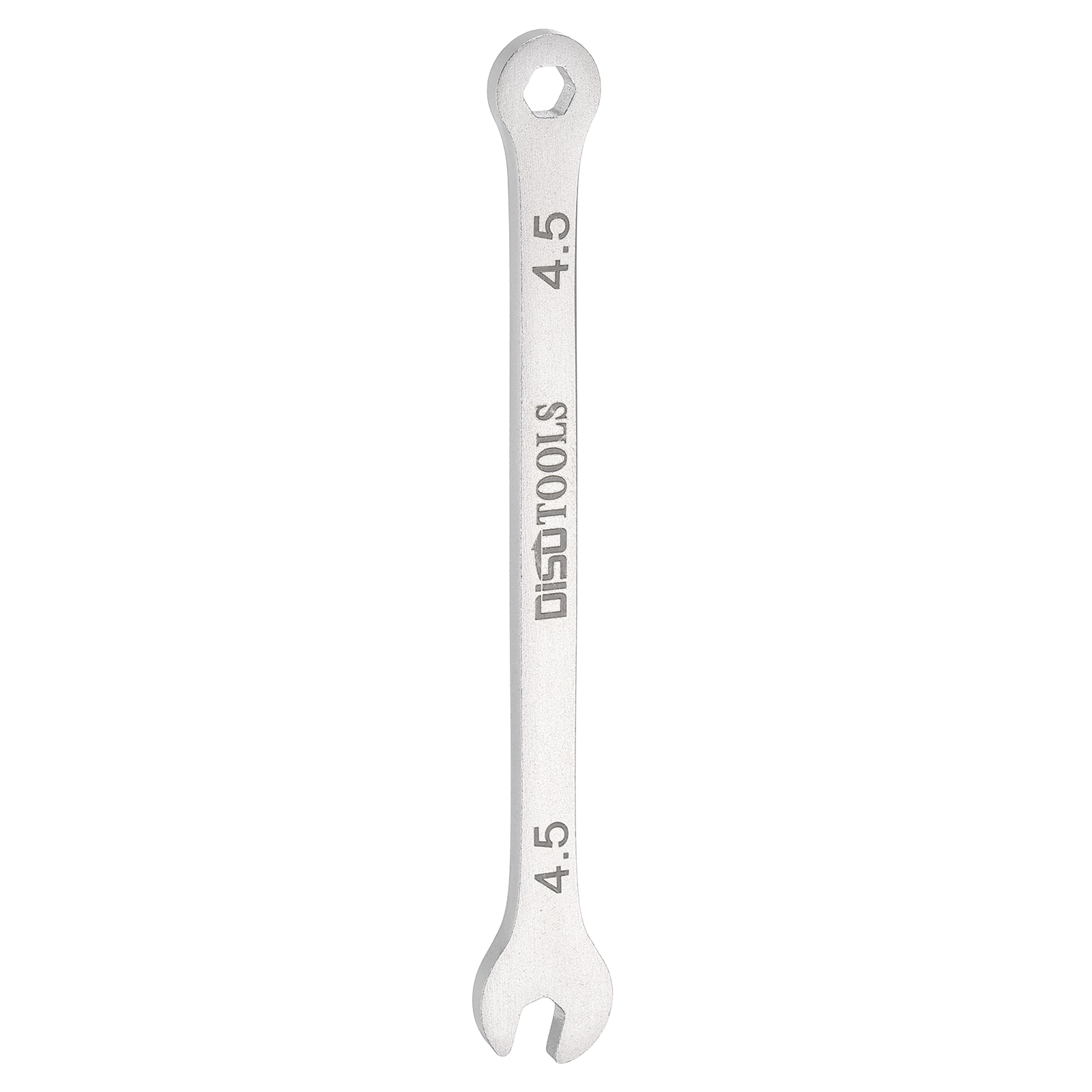 Harfington Thin Combination Wrench Metric 4.5mm 6-Point Ended Box 15 Degree Offset Open End Stainless Steel Silver Tone