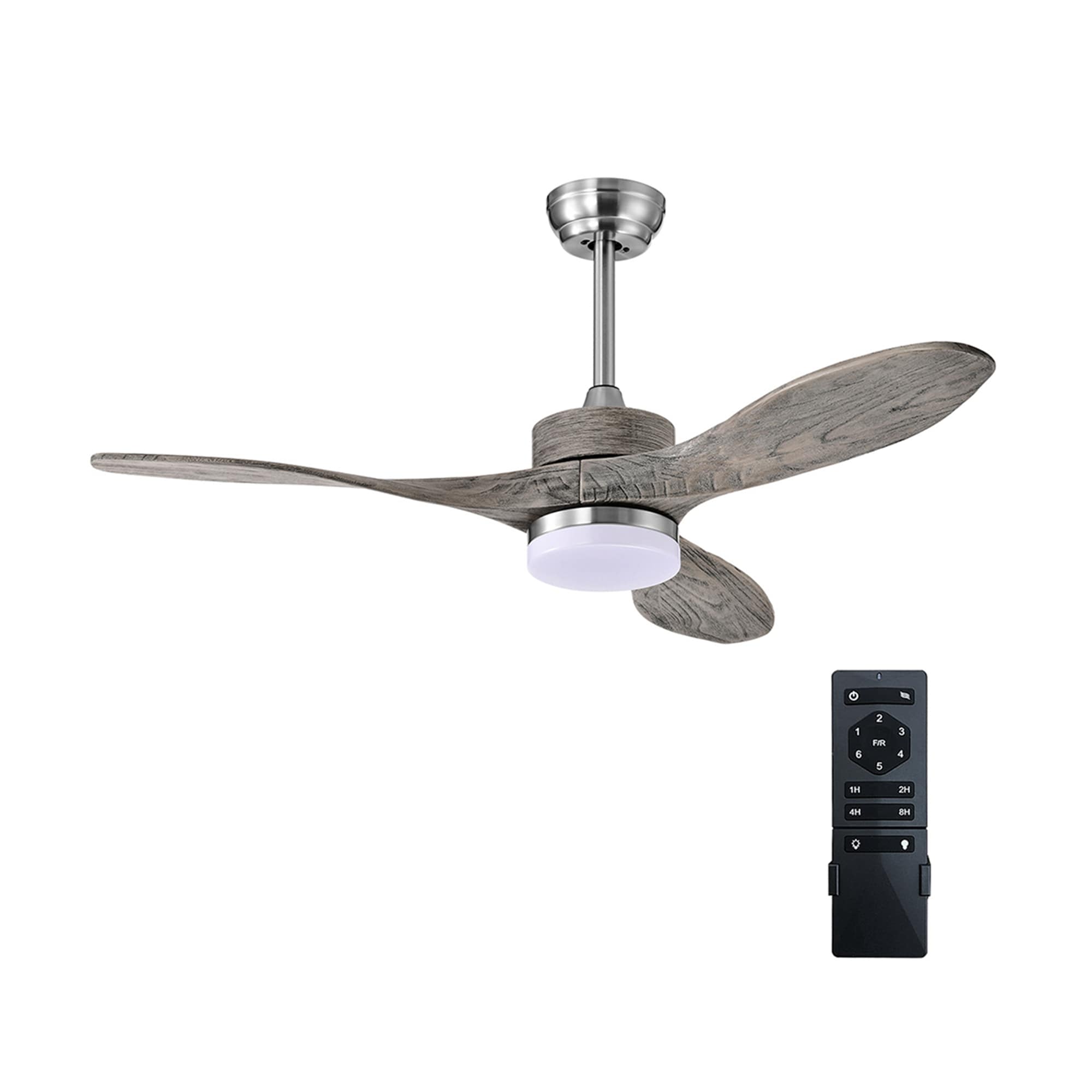 48 Inch DC Motor Celing Fan Indoor with LED Light Remote, 4 Wood high quality Blades