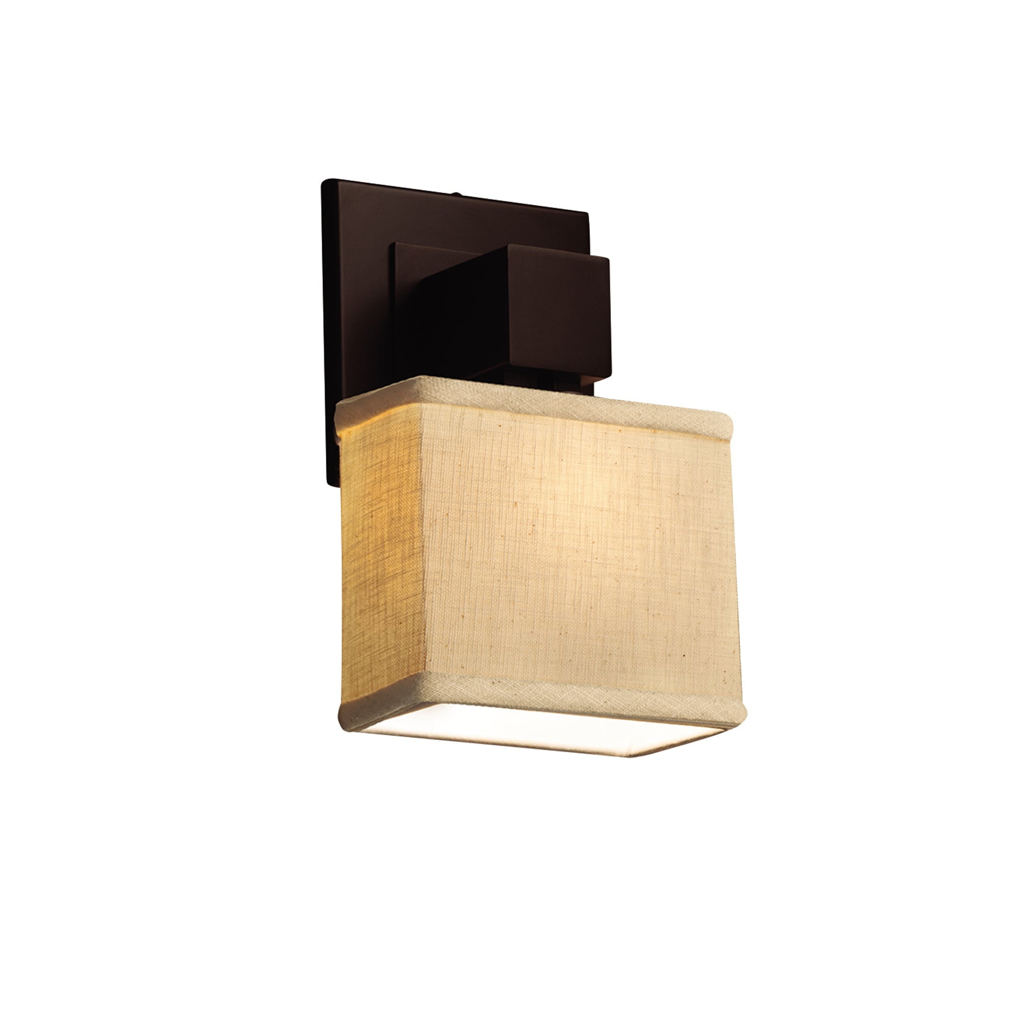 Justice Design Group FAB-8707-55-CR-DB-LD Textile 5.5-in W 1-Light Dark Bronze Transitional LED Wall Sconce