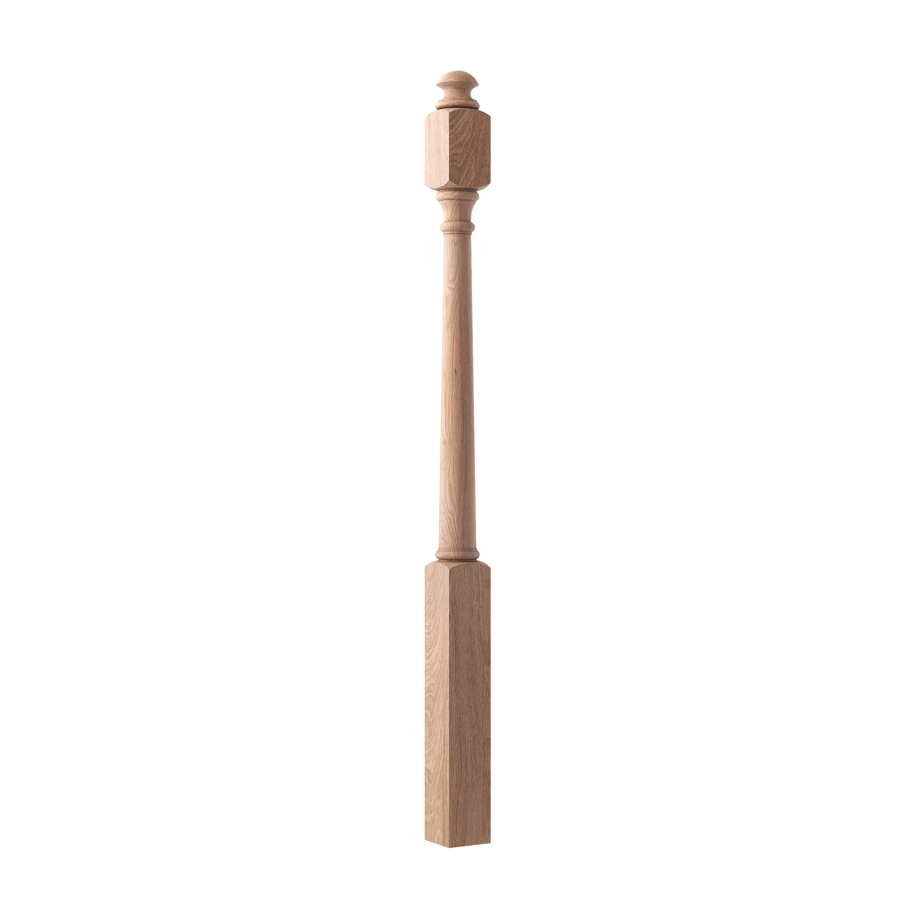 Crown Heritage 4474040 Colonial 3-in x 48-in Unfinished White oak Universal Stair Newel Post
