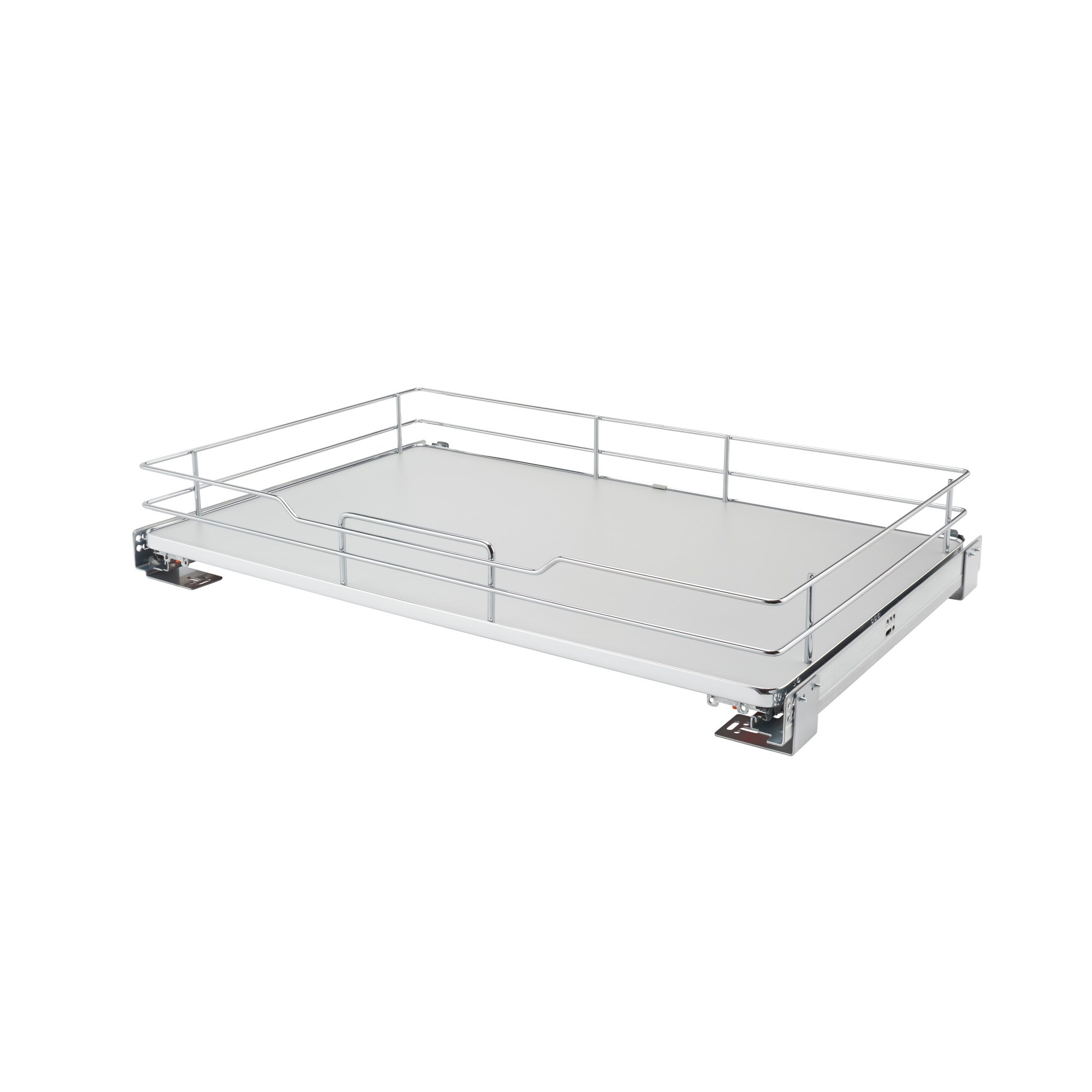 Rev-A-Shelf 5330-33BCSC-GR 32.3-in W x 5.6-in H x 21.75-in D 1 -Tier Cabinet-mount Gray Metal Soft Close Pull-out Sliding shelf kit