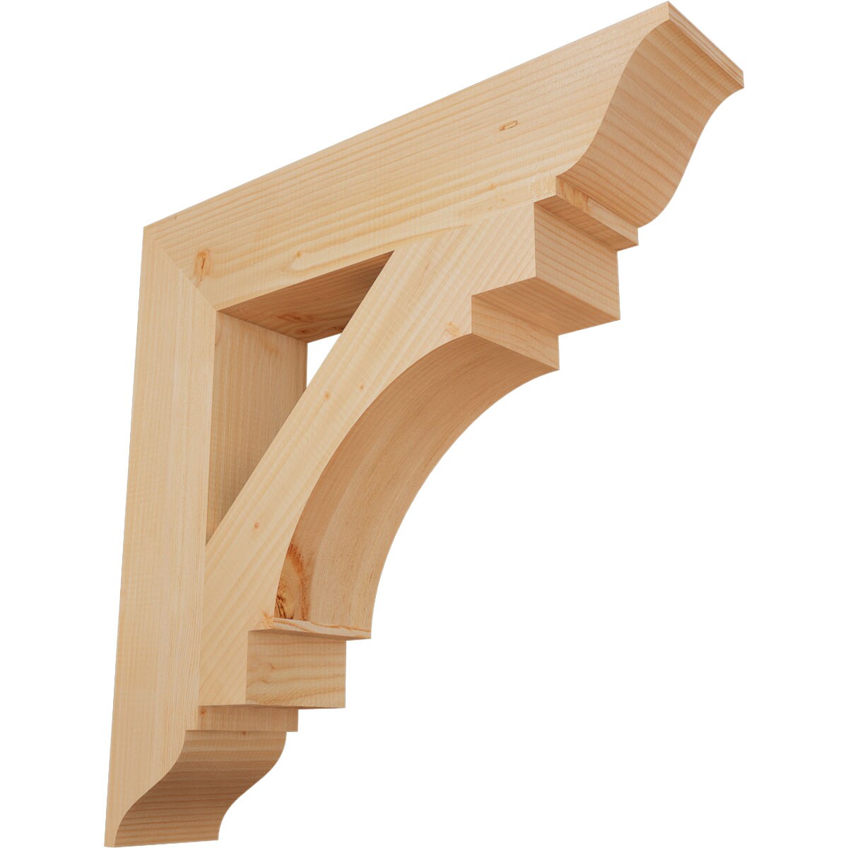Ekena Millwork BKT06X30X30MRC01SDF Merced traditional smooth 5-1/2-in x 30-in x 30-in Douglas fir Brown Wood Standard bracket