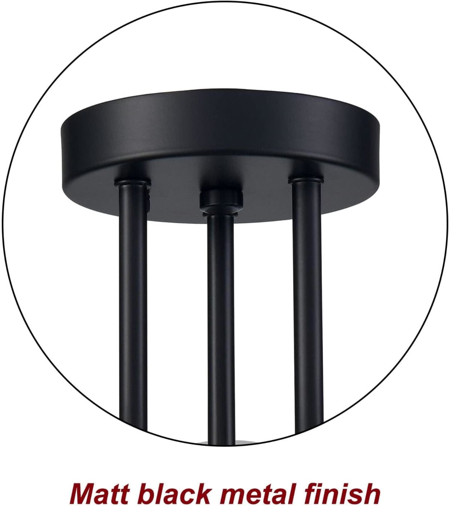 Opal Matte Black and White Glass Globe LED Semi-Flush Mount Light