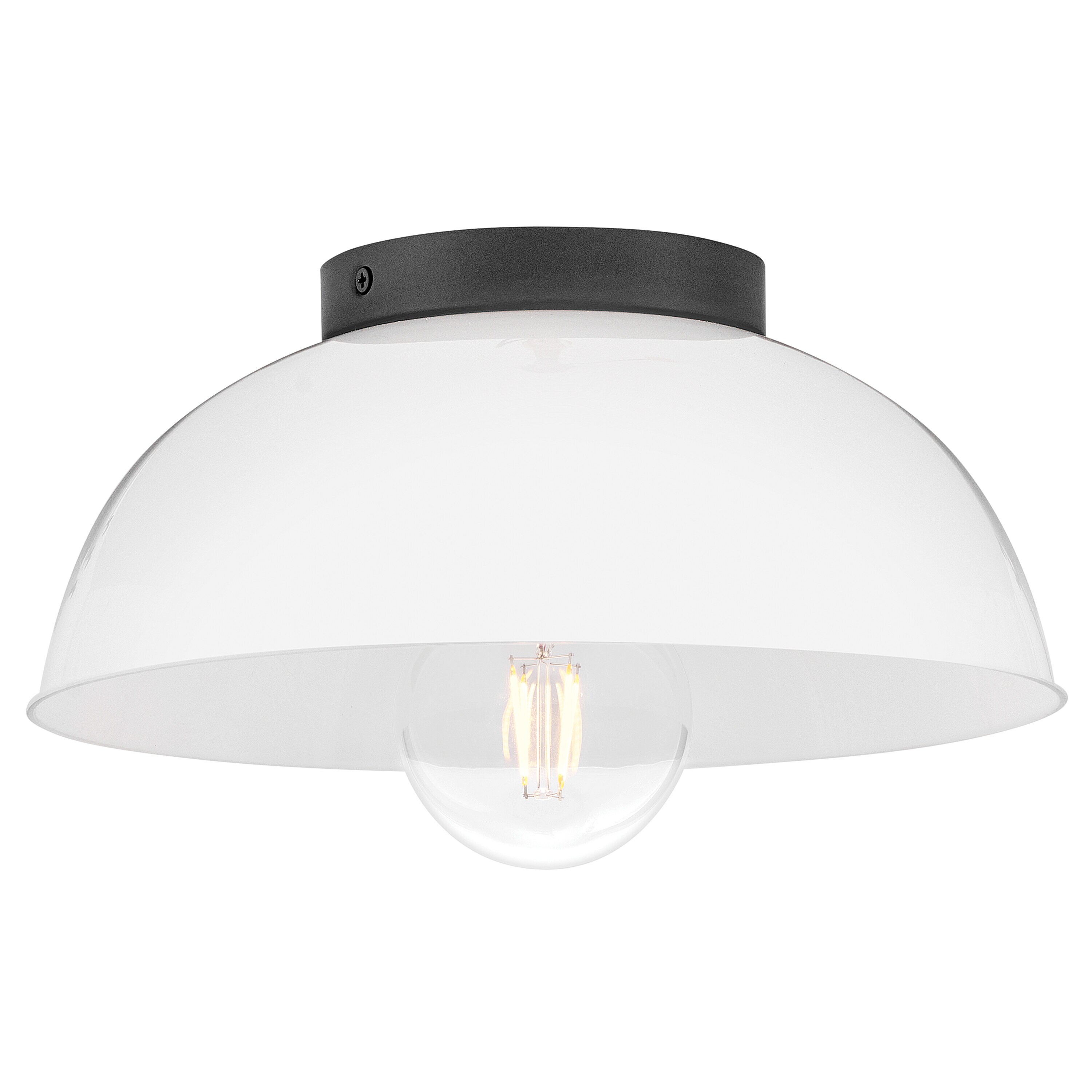 Lark 83301BK-CO Stu 1 -Light 11-in Satin Brass Flush Mount Light