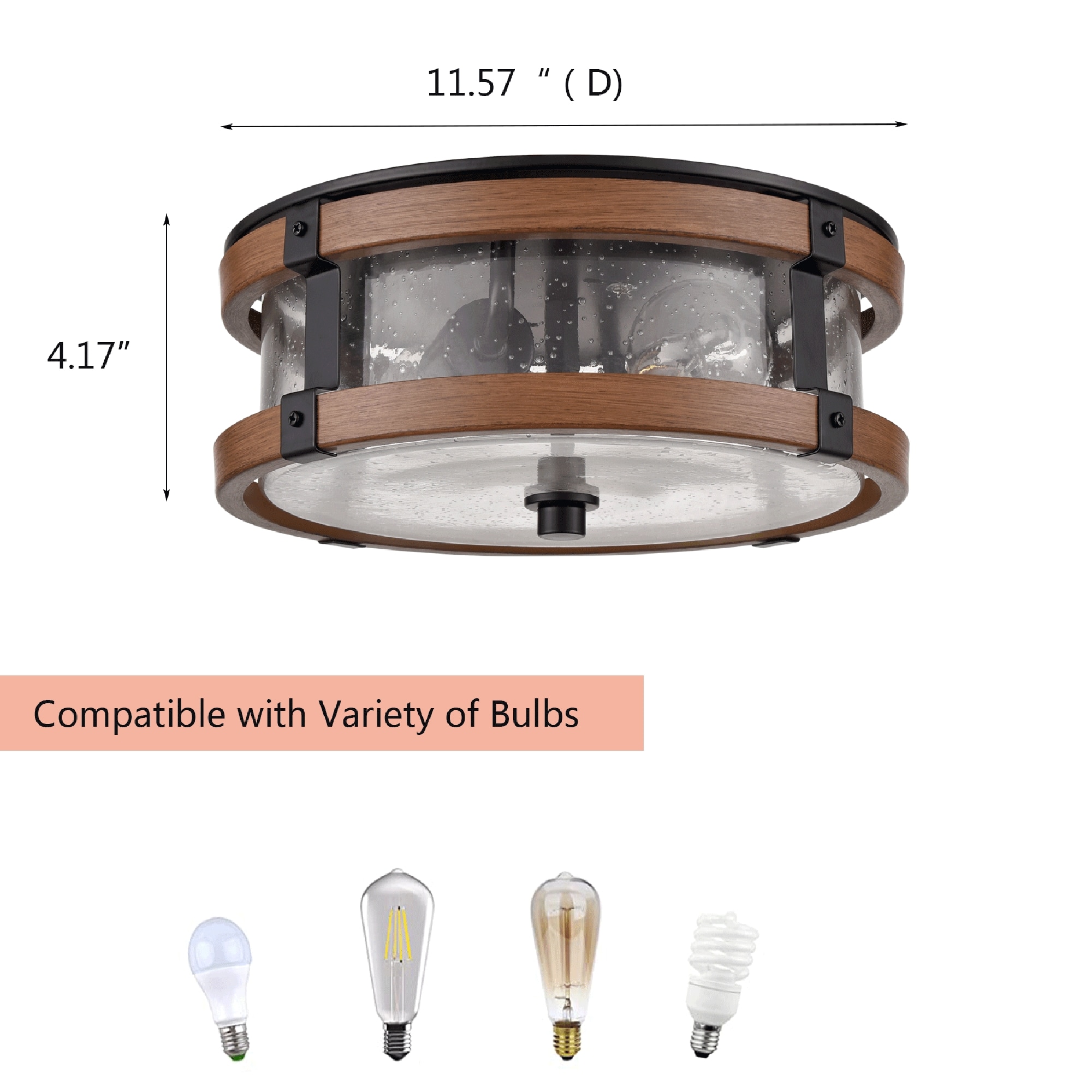 Claxy DE-T7203-2CU-BK flushmounts - View #2