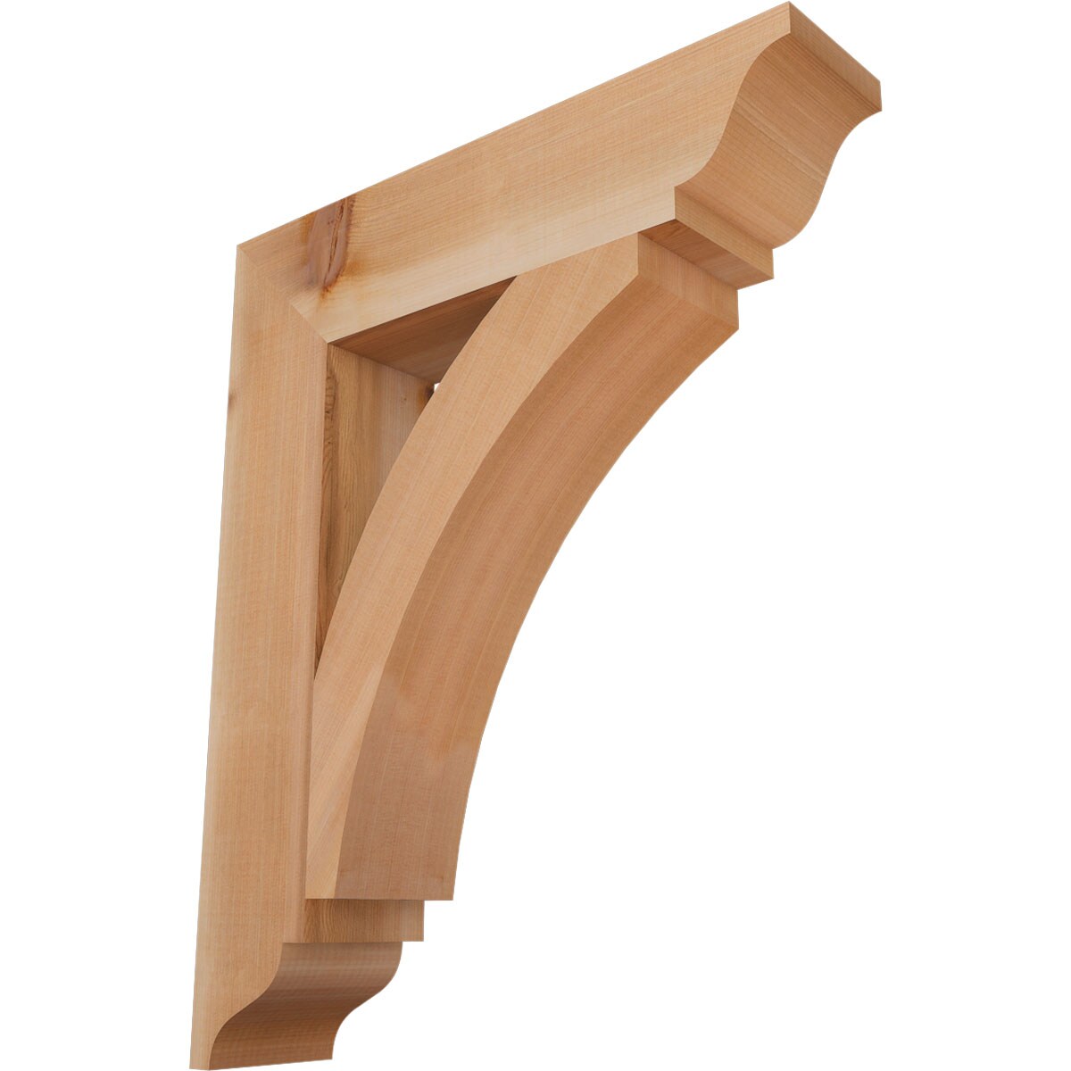 Ekena Millwork BKT04X18X22THR01SWR Thorton traditional smooth 3-1/2-in x 18-in x 22-in Western red cedar Brown Wood Standard bracket