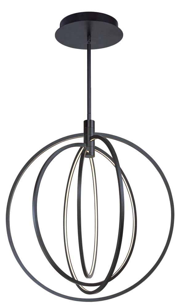 ET2 Concentric LED 4-Light Bronze Modern/Contemporary Globe LED Pendant ...