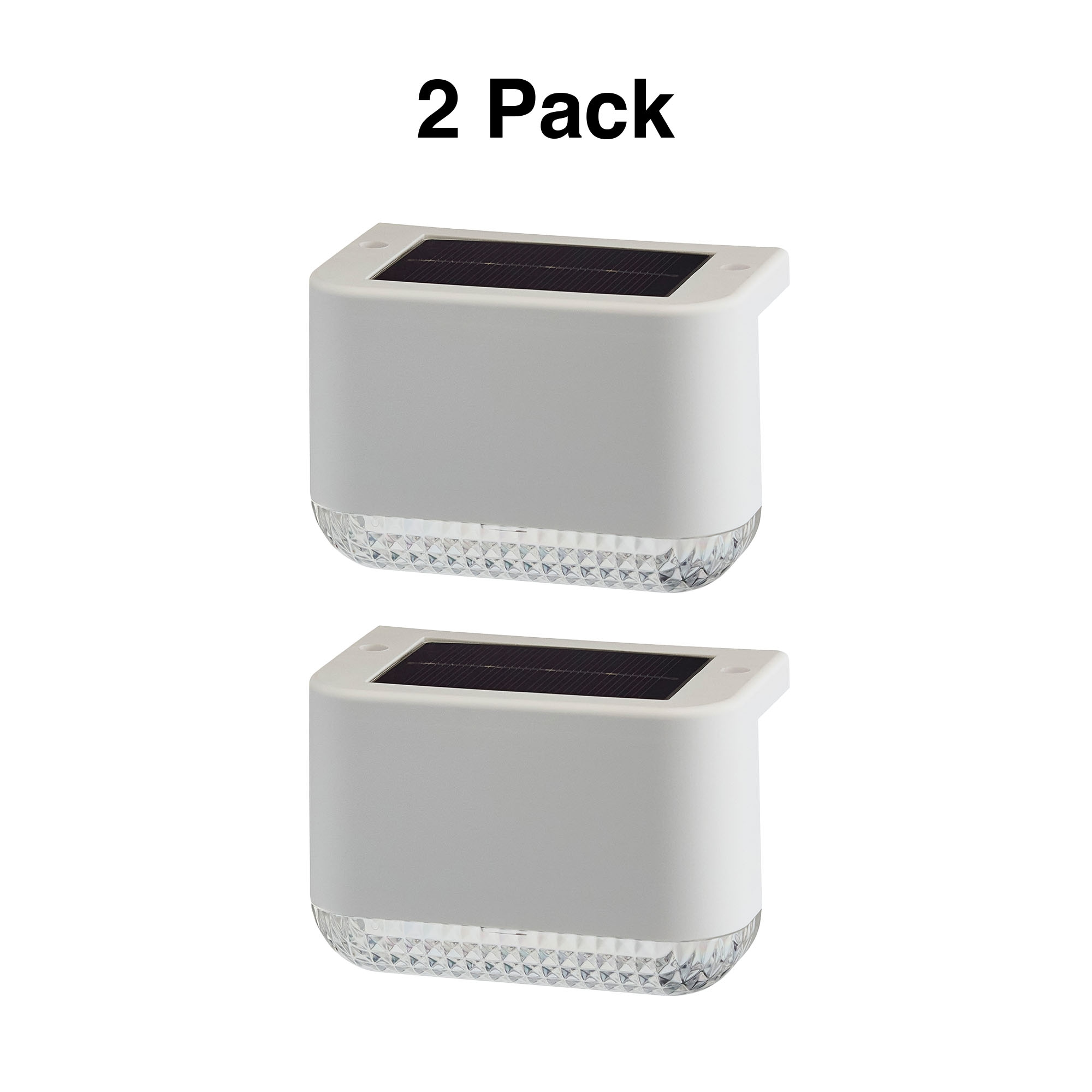 RELIABILT SL78P-K10C-WH-2 2 -Pack 10 -Lumens White Solar LED Outdoor Rail light 2800-K
