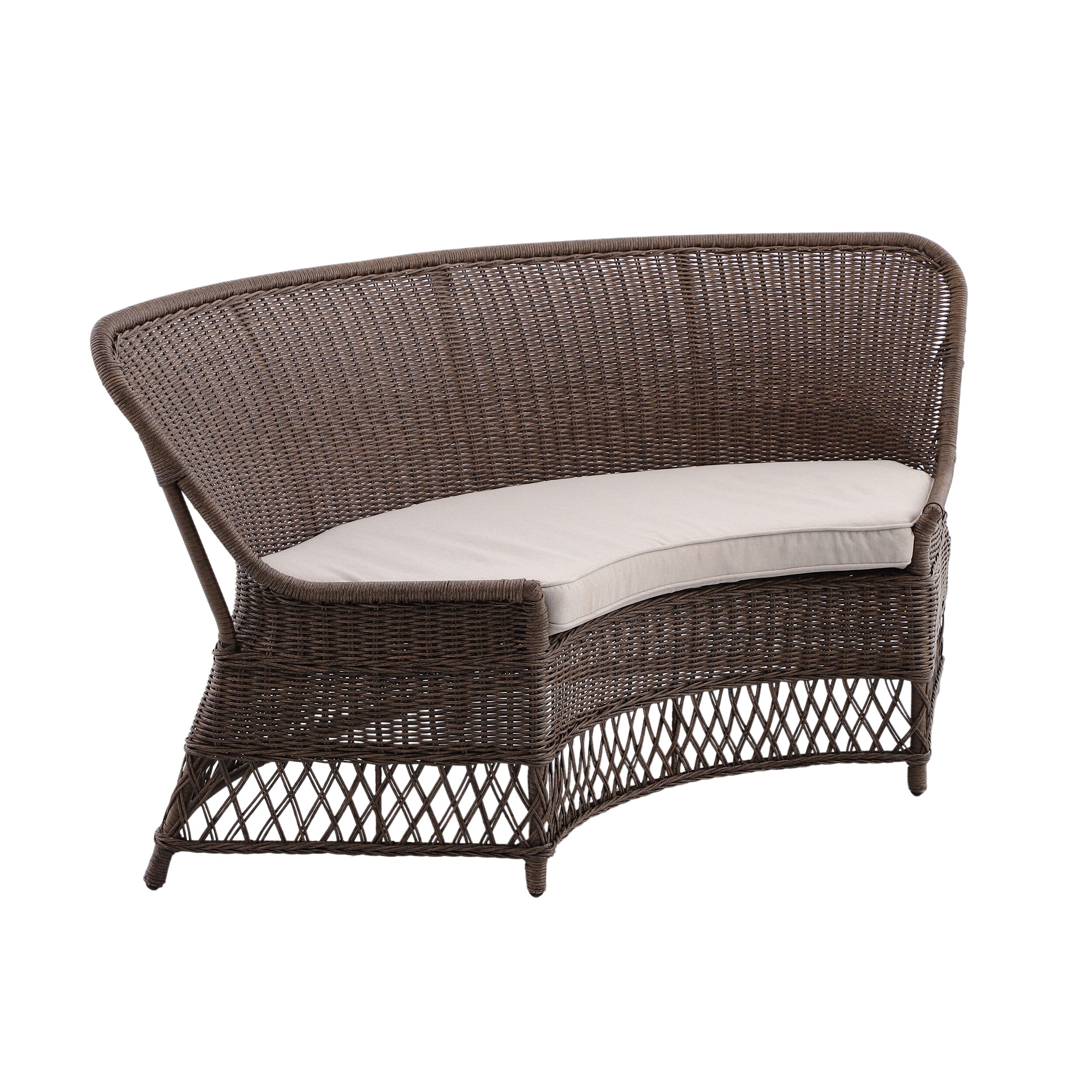 cambridge brown wicker loveseat