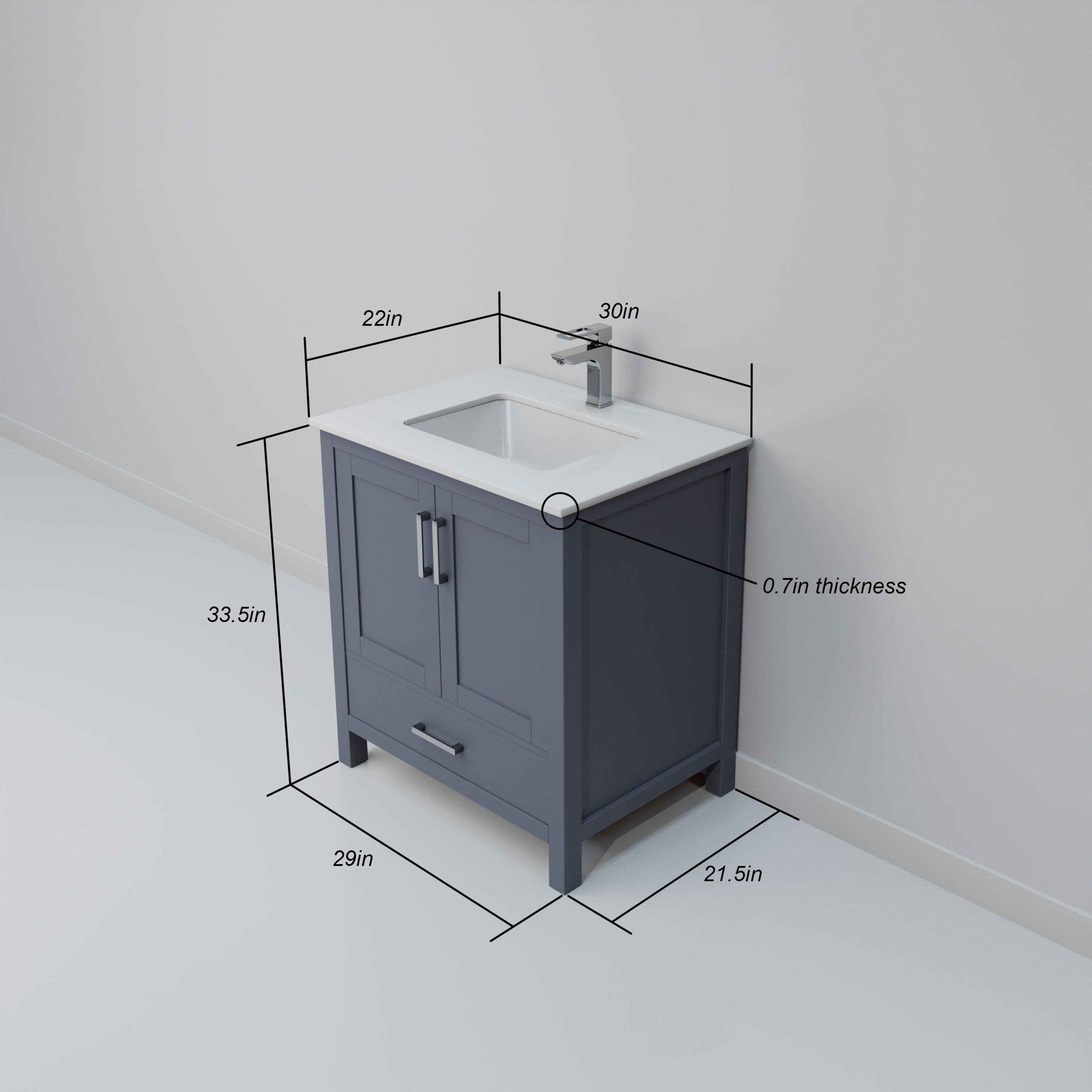 Lexora LVJ30SB201 Bath-Vanity-Combo - View #8