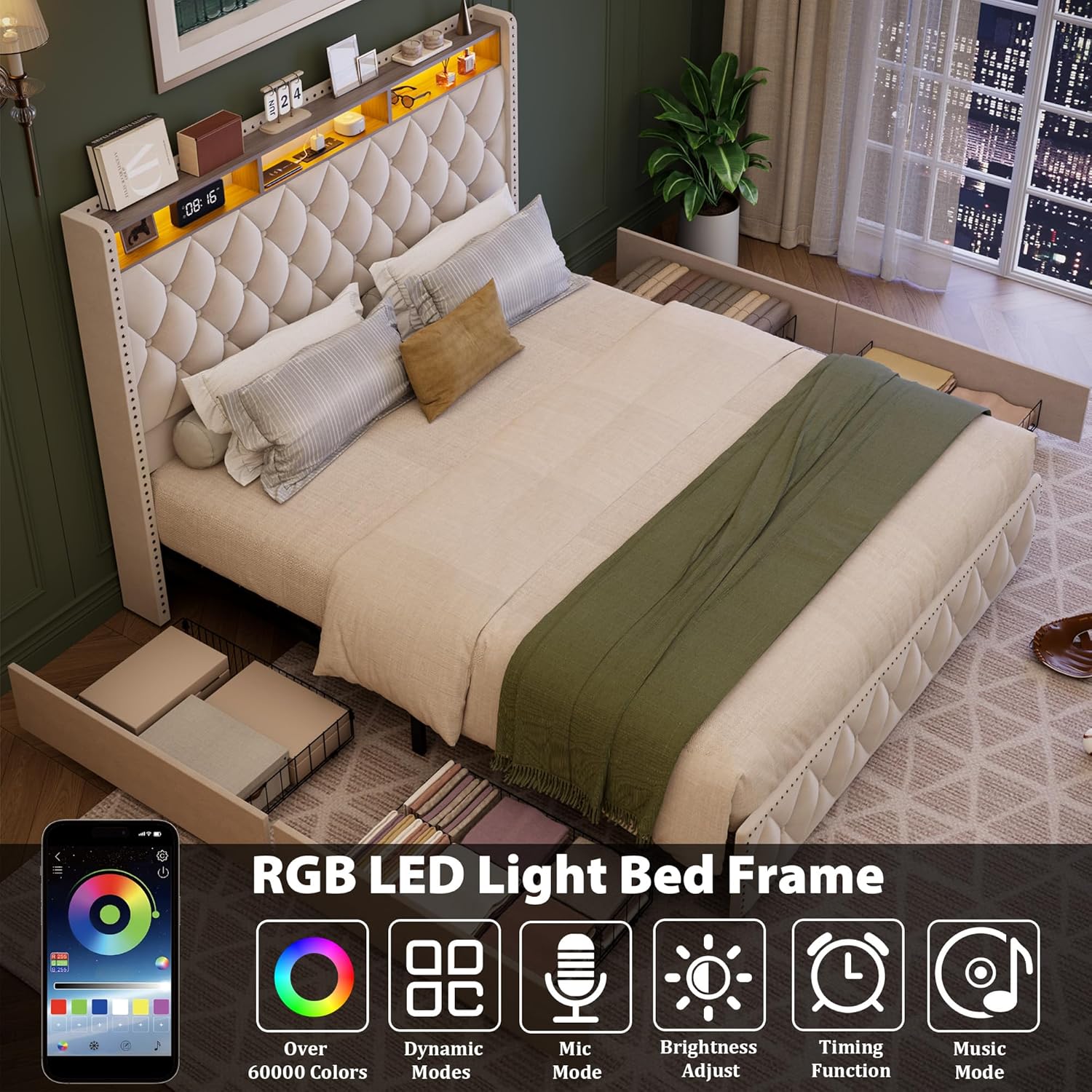 Qeetex LHF-BED-PHK-33E3MJAL beds - View #5