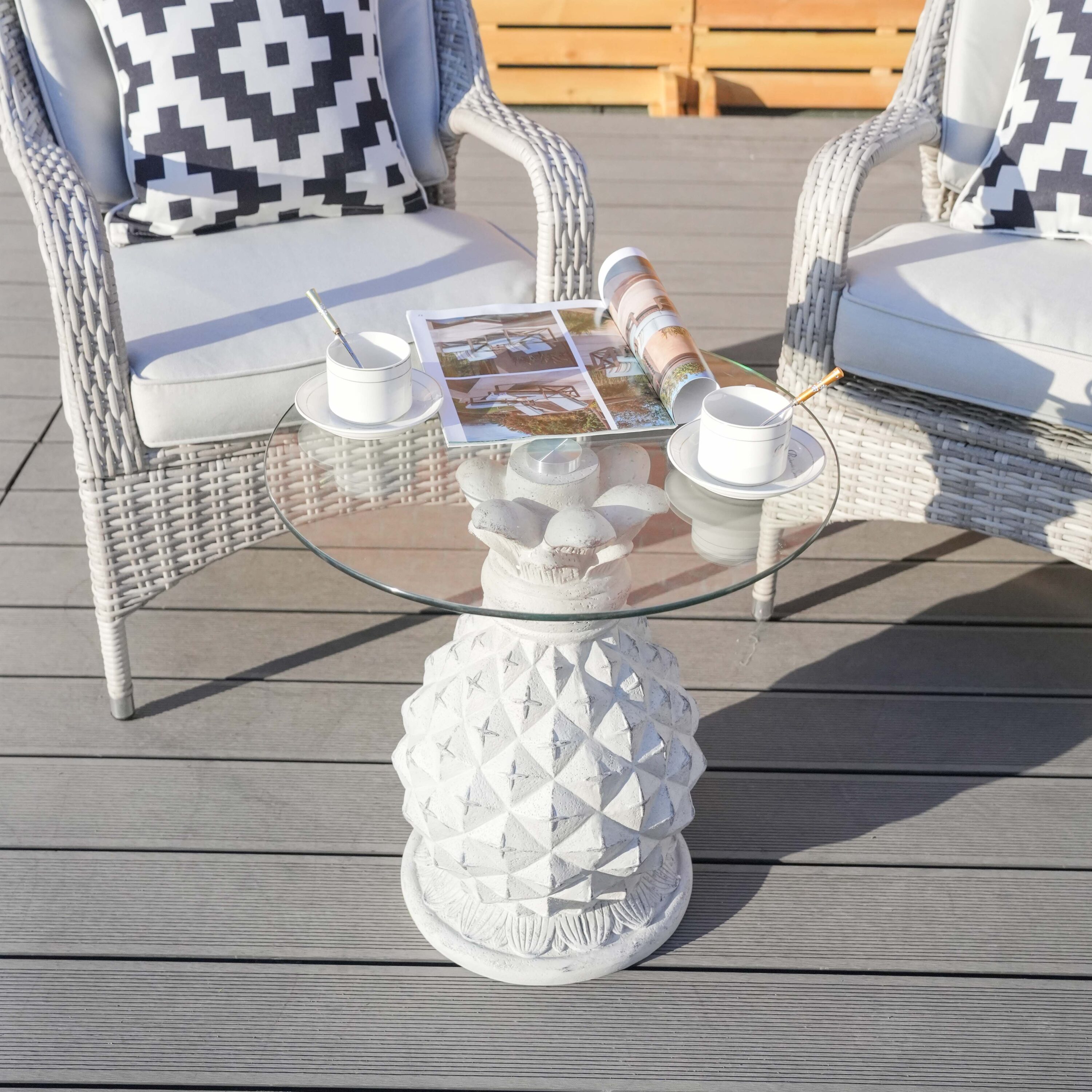 Direct Wicker DW-ST056-WT Patio-Tables - View #5