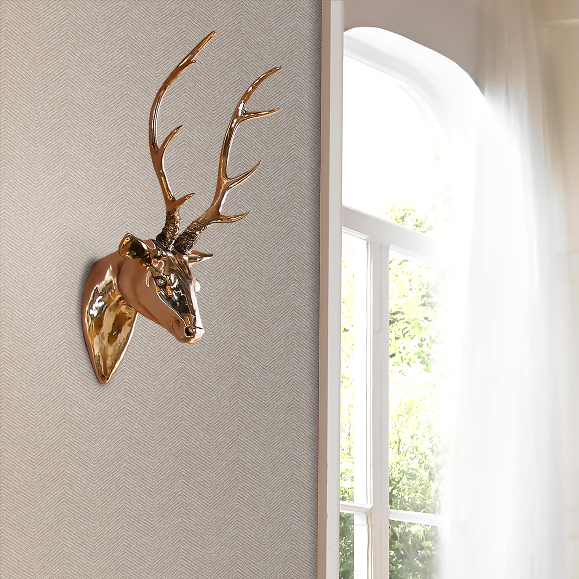 Natural Cream Chevron Textured Non-Woven Wallpaper Roll