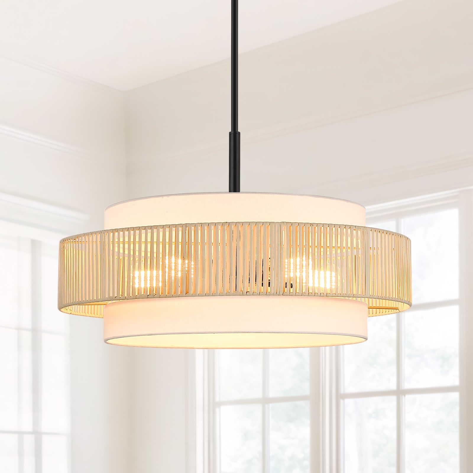 True Fine 90099C Astory 5 -Light Matte Black Coastal For Use in Bedrooms, Dining Rooms, Foyers, Kitchens, Living Rooms Chandelier