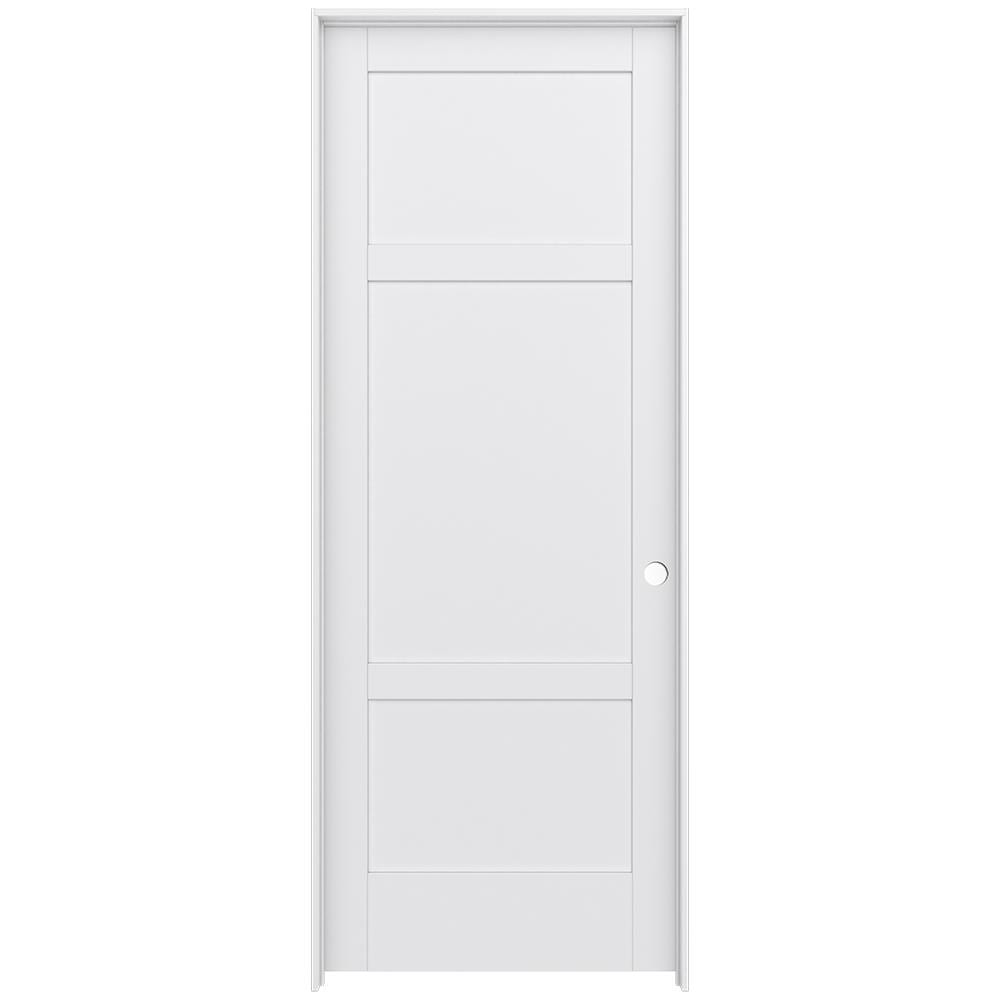 JELD-WEN 36-in x 96-in 3-panel Square Left Hand Smooth Primed MDF Flat ...