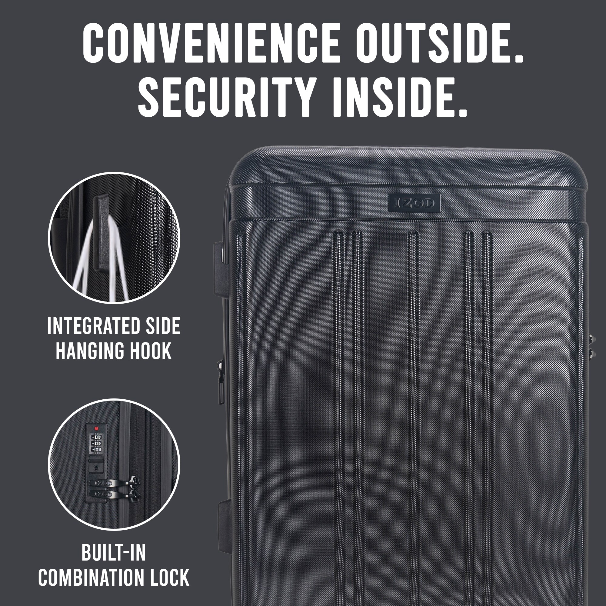 IZOD 1803-BLACK Luggage-And-Luggage-Sets - View #3