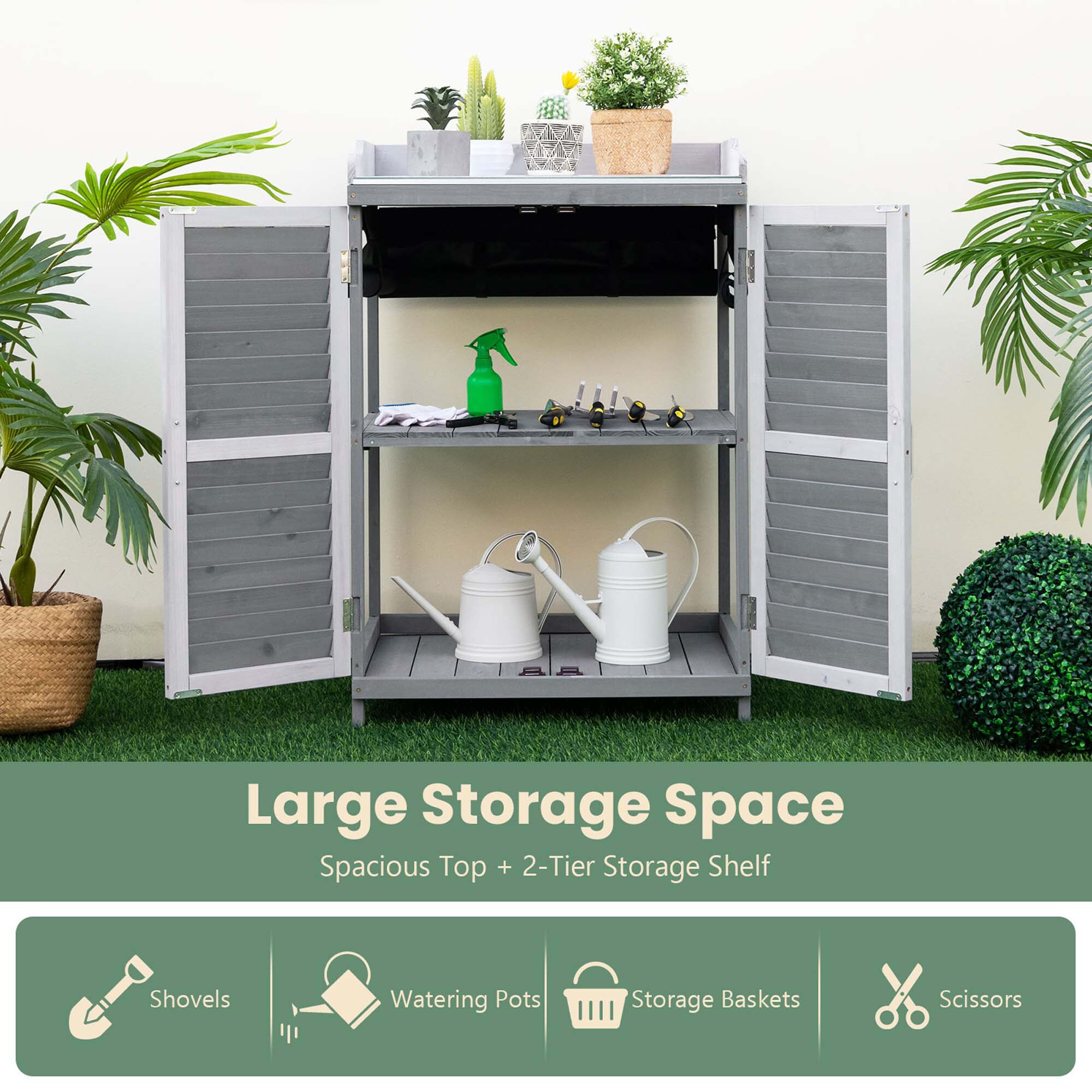 Costway LWS00825 Small-Outdoor-Storage - View #4