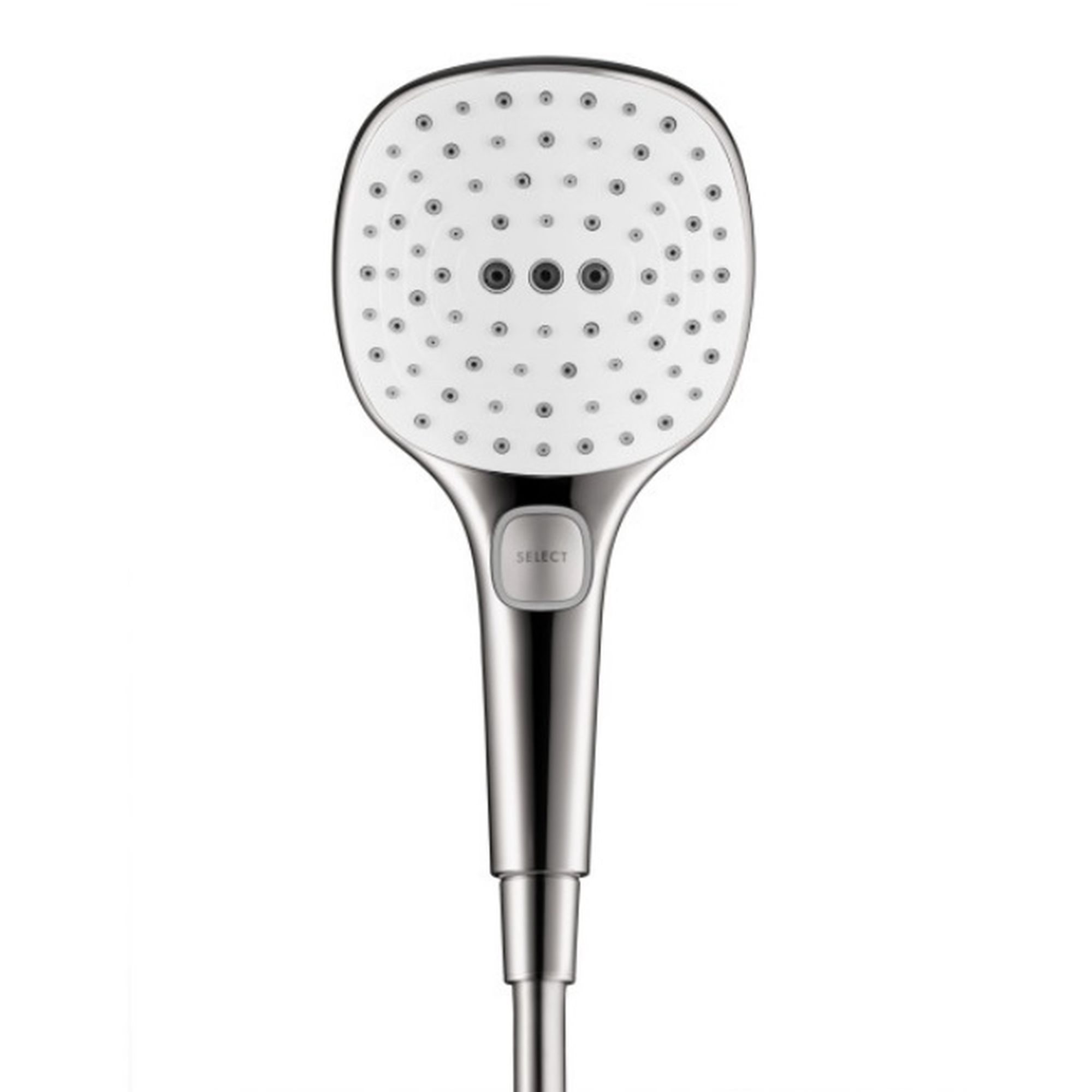 Hansgrohe white chrome 4 75 in round fixed shower head 2 5 gpm 9 5 lpm