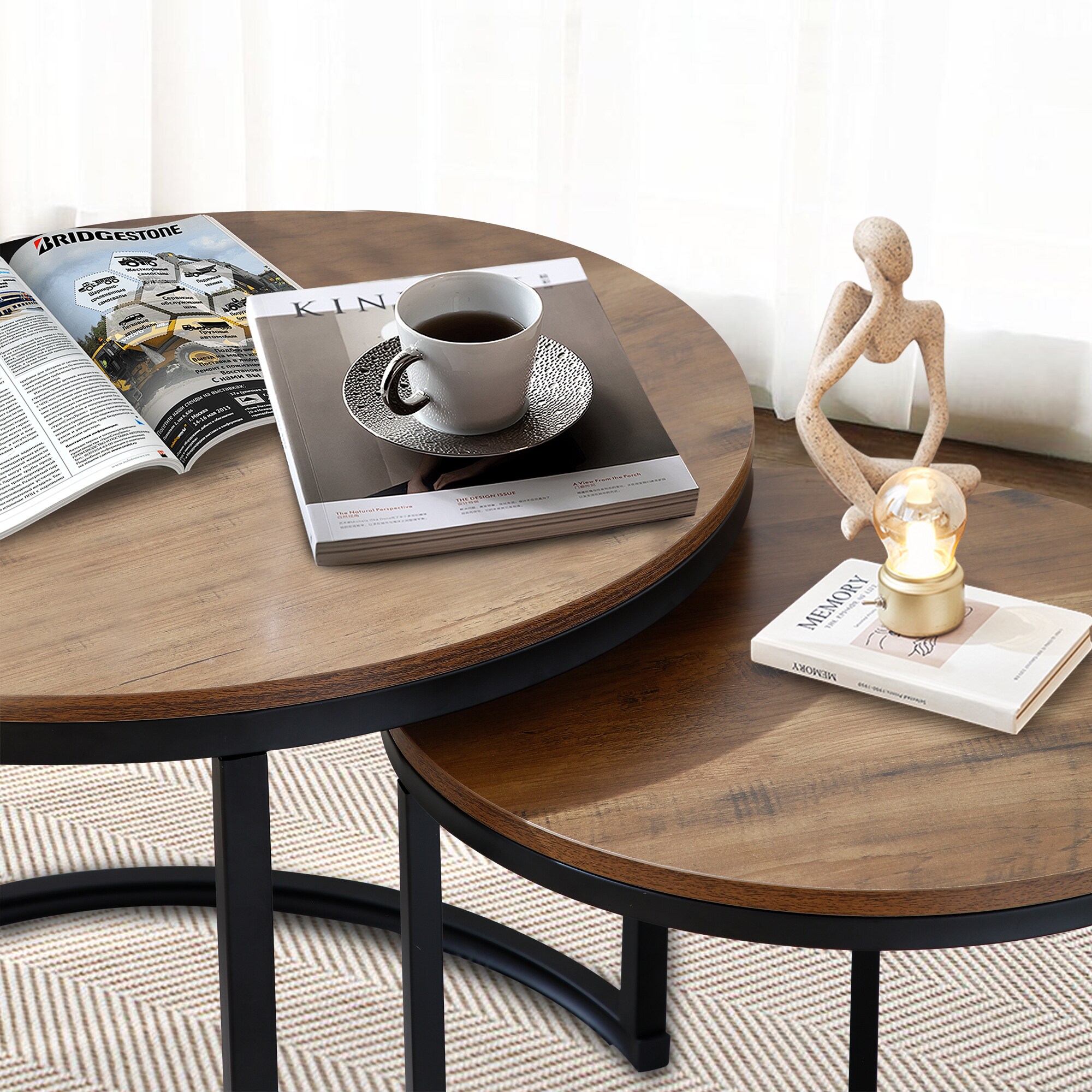 Hrinhom HC-TA01-WALNUT Coffee-Tables - View #5