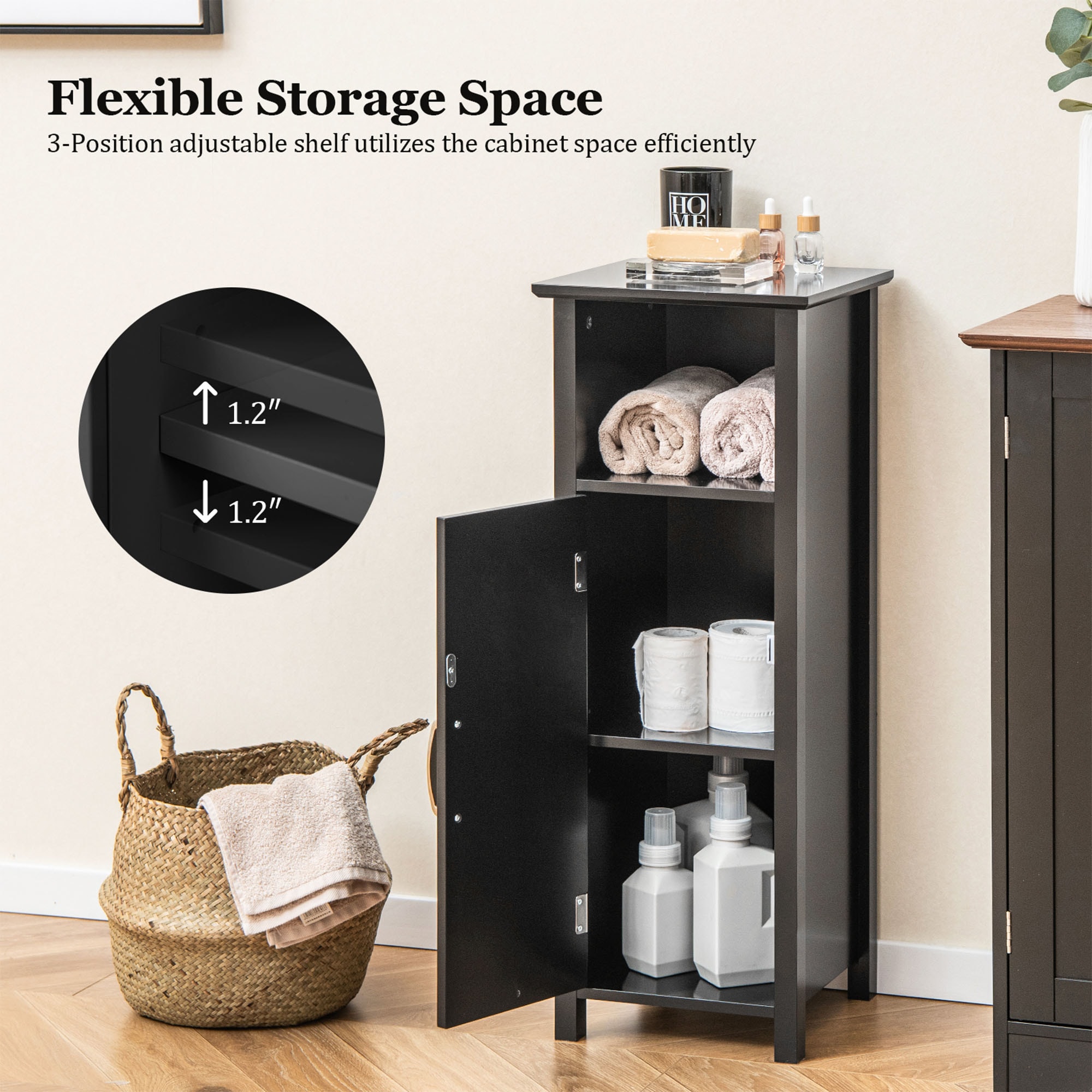 WELLFOR OUJ61186DK Linen-Cabinets - View #5