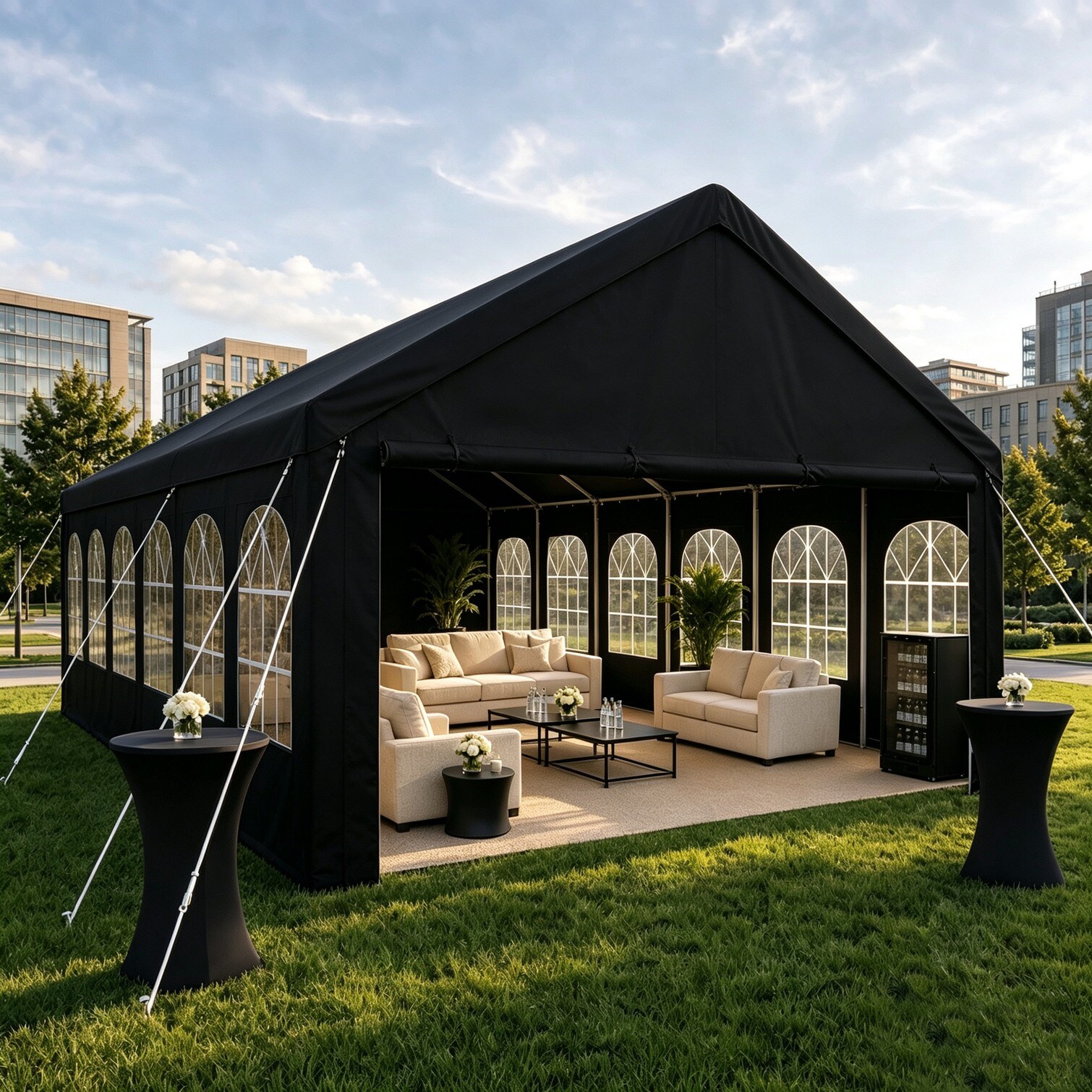 chillscreamni Gazebo - 20-ft x 40-ft Metal Carport and Party Canopy ...