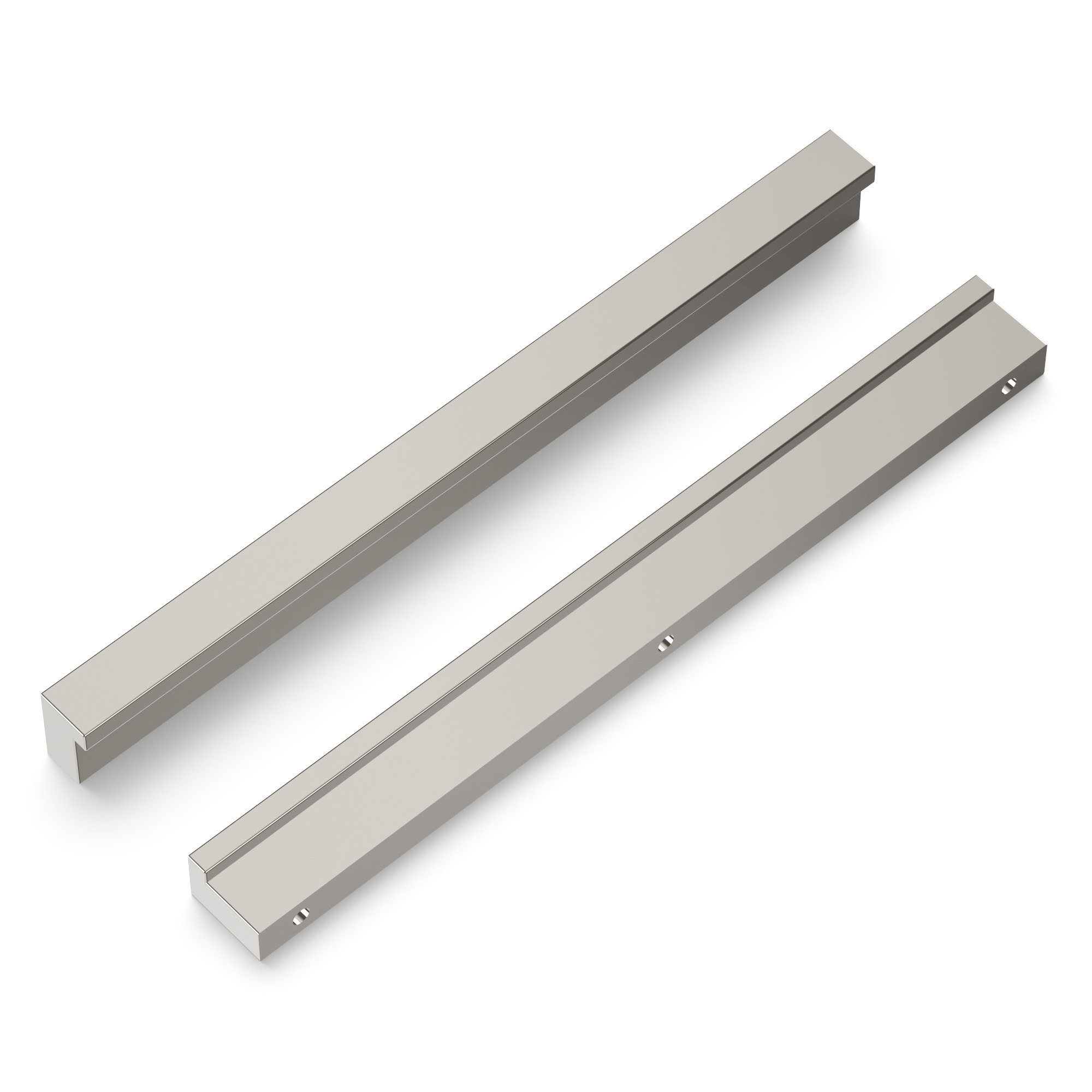 Hickory Hardware HH075281-GN Streamline 6-5/16-in , 160mm Center to Center Glossy Nickel Rectangular Bar