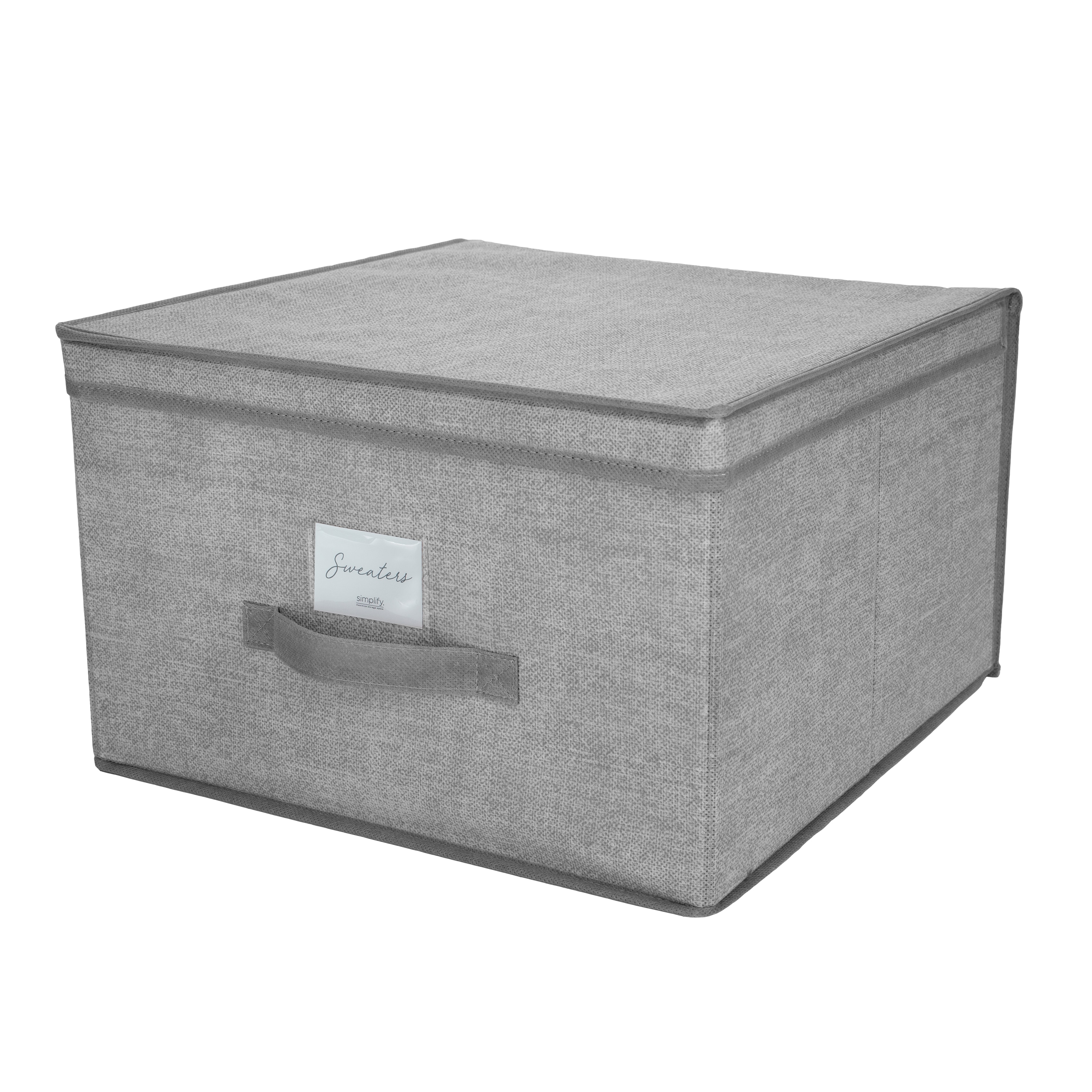 Simplify 25422-HEATHER ( 15.7-in W x 9.8-in H x 16-in D ) Grey Polypropylene Collapsible Bin