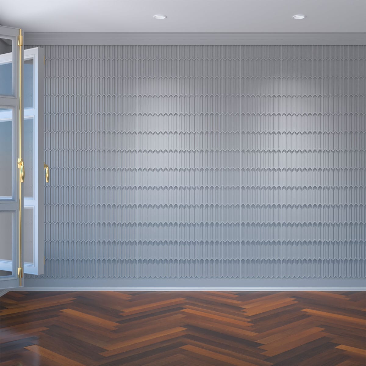 Ekena Millwork WALP08X08CRE 7-3/8-in x 7-3/8-in Smooth Paintable/Stainable White PVC Fretwork Wall Panel ( 0.38-sq ft )