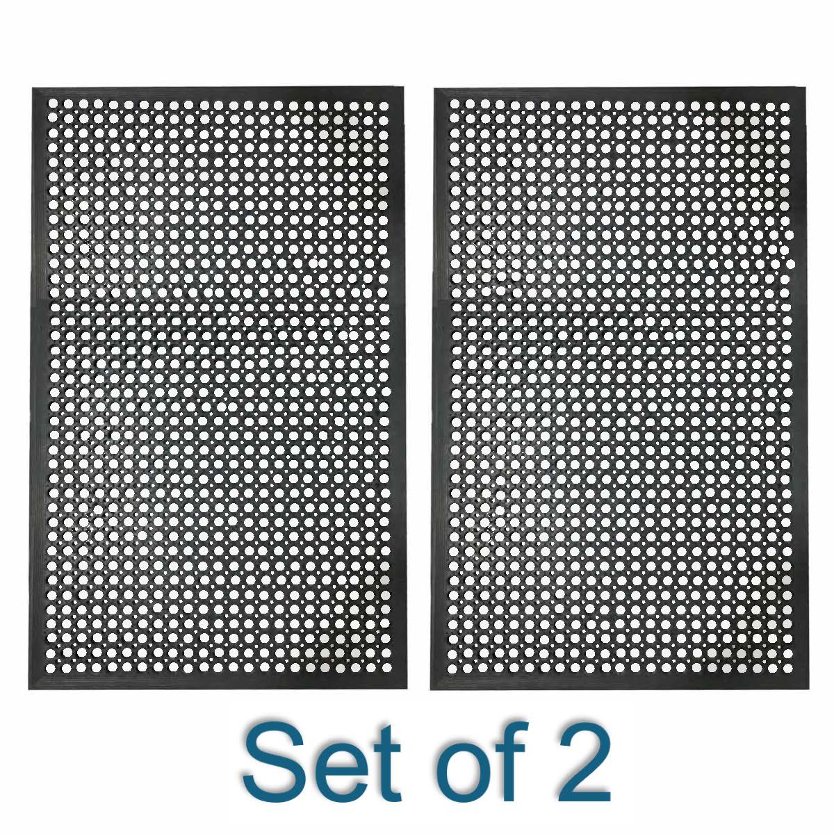 Buffalo Tools 552010 3-ft x 5-ft Black Rubber Rectangular Outdoor Utility mat