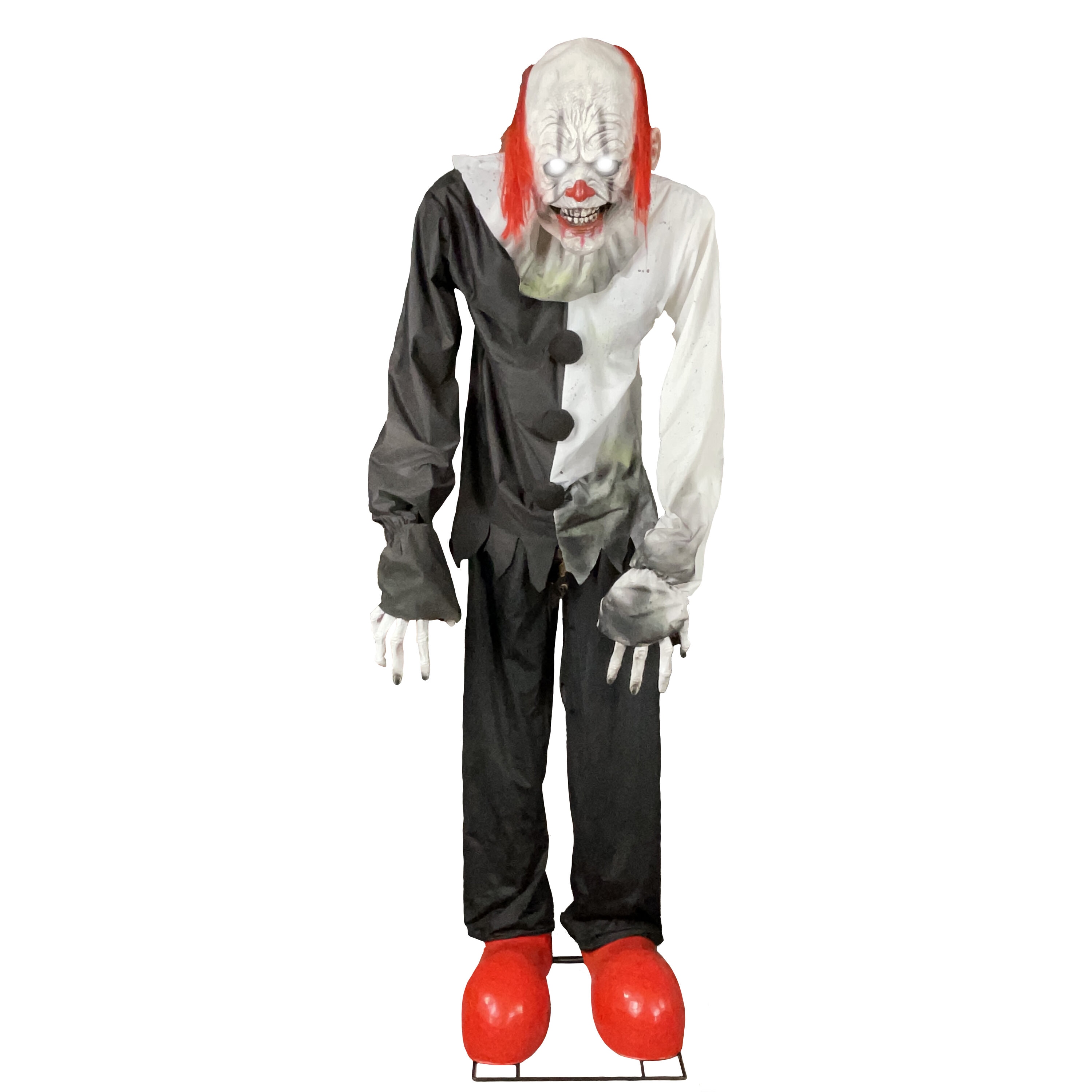 Haunted Living 8-ft Lighted Animatronic Clown on Stilts at Lowes.com