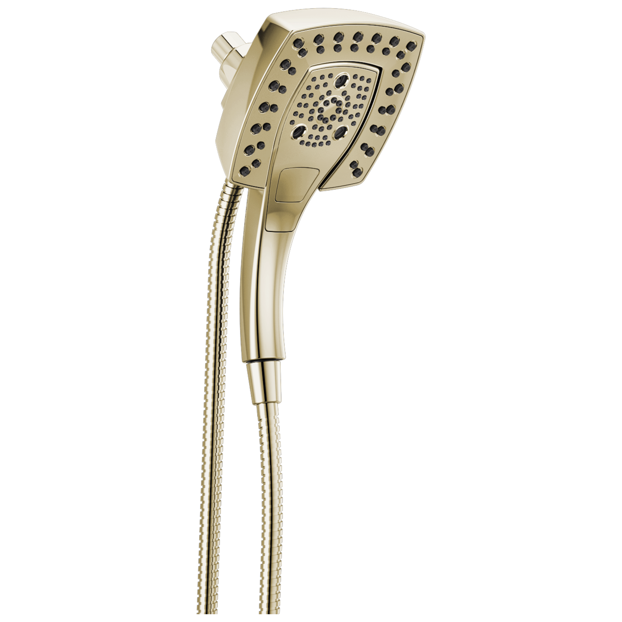 Delta 58474-PN-PR25 5.0 -Settings Lumicoat Polished Nickel 5.75-in Square Dual/Combo High Pressure Shower Head 2.5 GPM