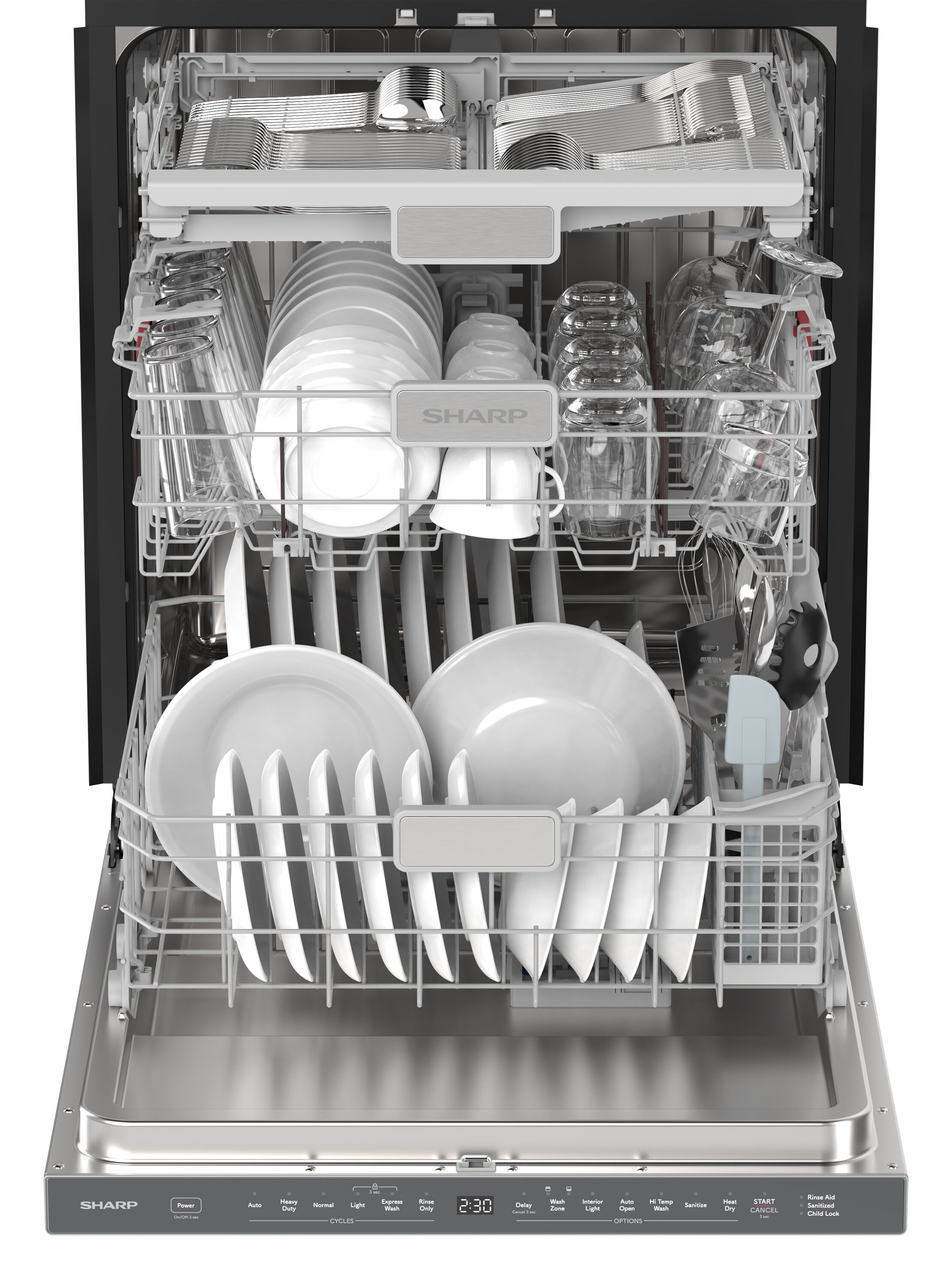 Sharp 24-in Top Control Built-in Dishwasher ( Stainless Steel ) With Third Rack, 47-Decibel Sansujyuku sansujyuku.com