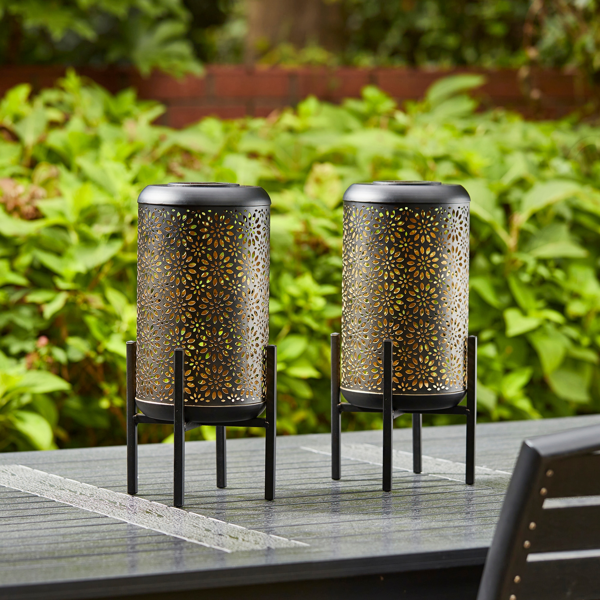 Glitzhome 2023300078 Outdoor-Decorative-Lanterns - View #2
