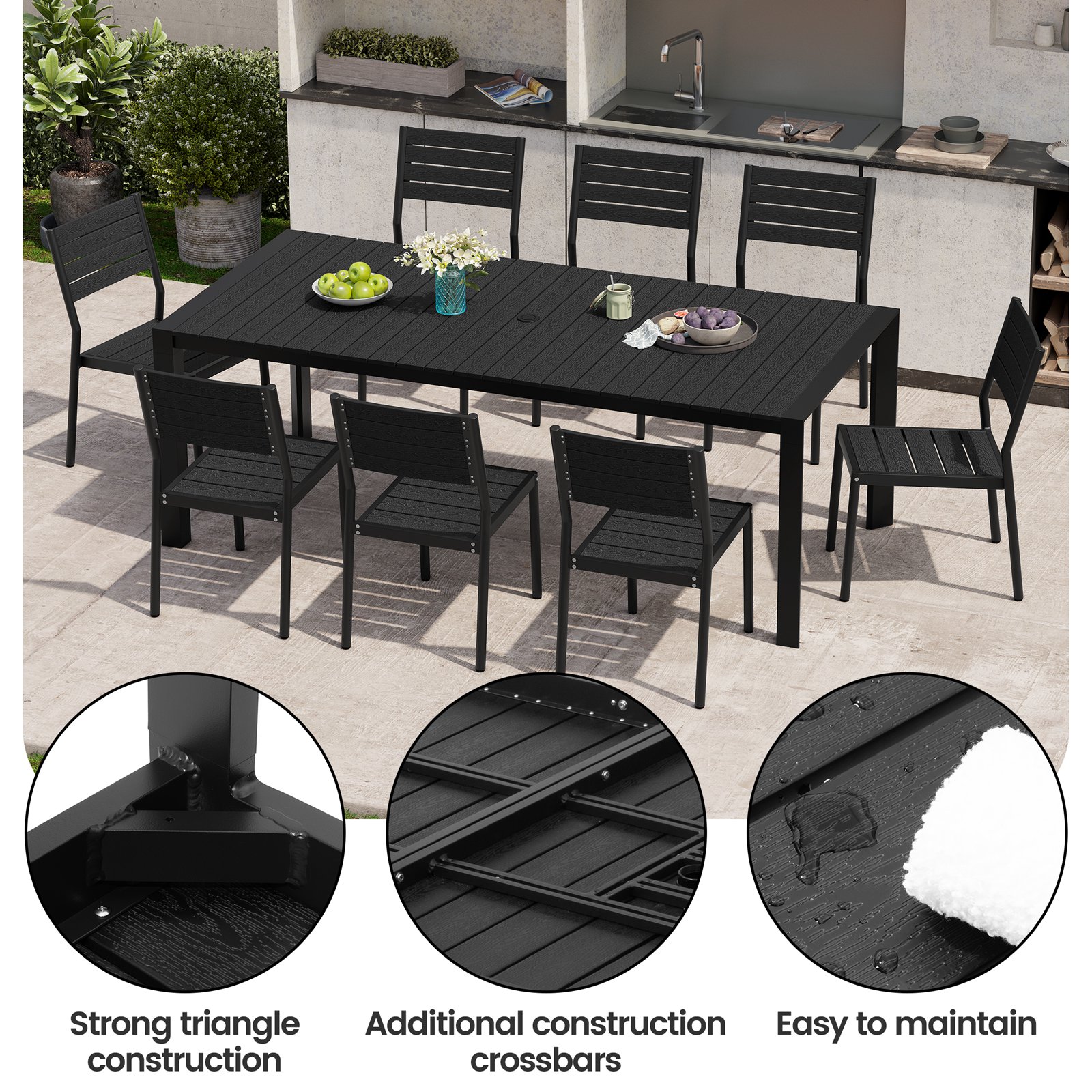 Crestlive Products CL-TB062BLK240 Patio-Tables - View #4
