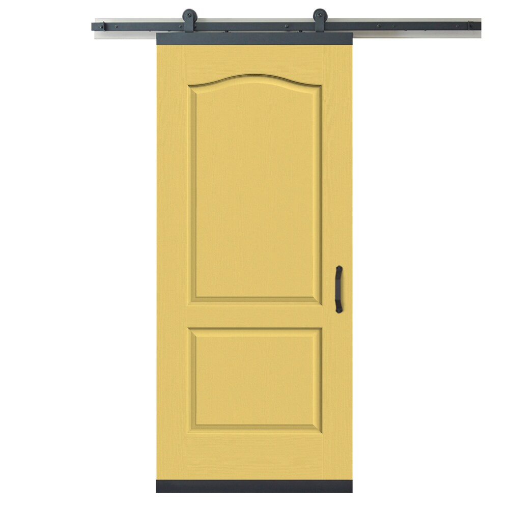 RELIABILT LO1344927 36-in x 80-in Marigold Arch top Molded composite Hollow core Single Barn Door (Hardware Included)