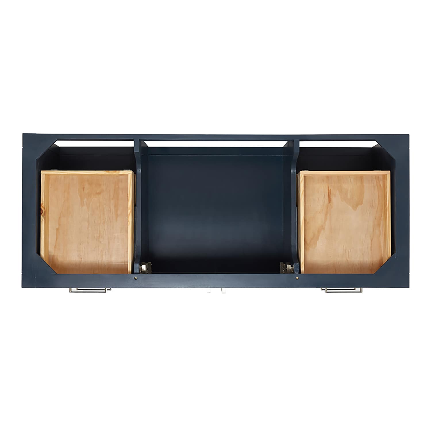 Midnight Blue Solid Wood Single Bathroom Vanity Base, 54"